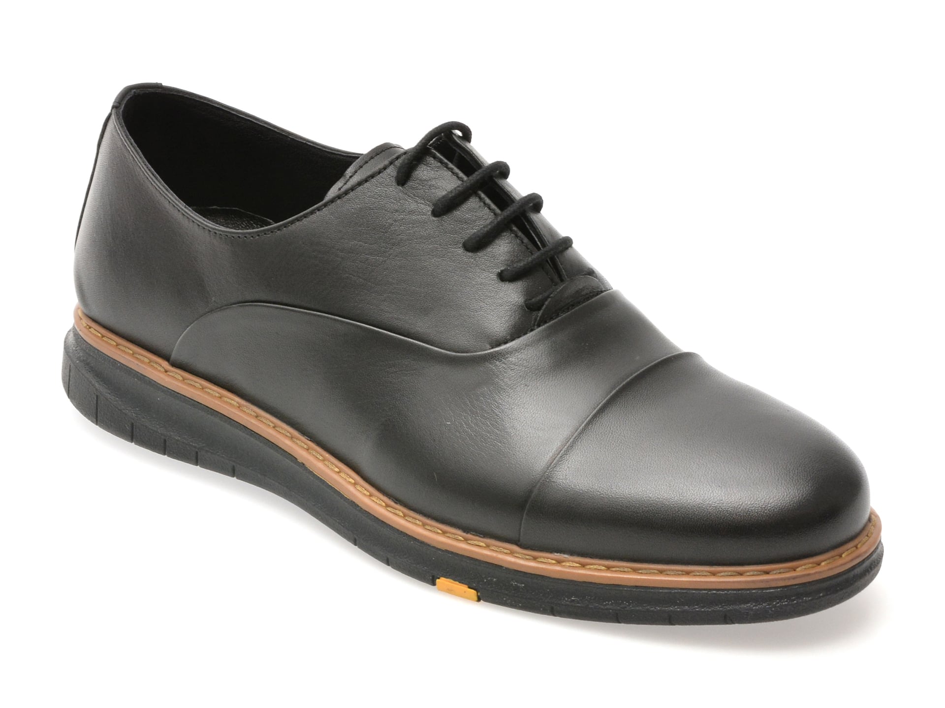 Pantofi eleganti OTTER negri, 1097, din piele naturala