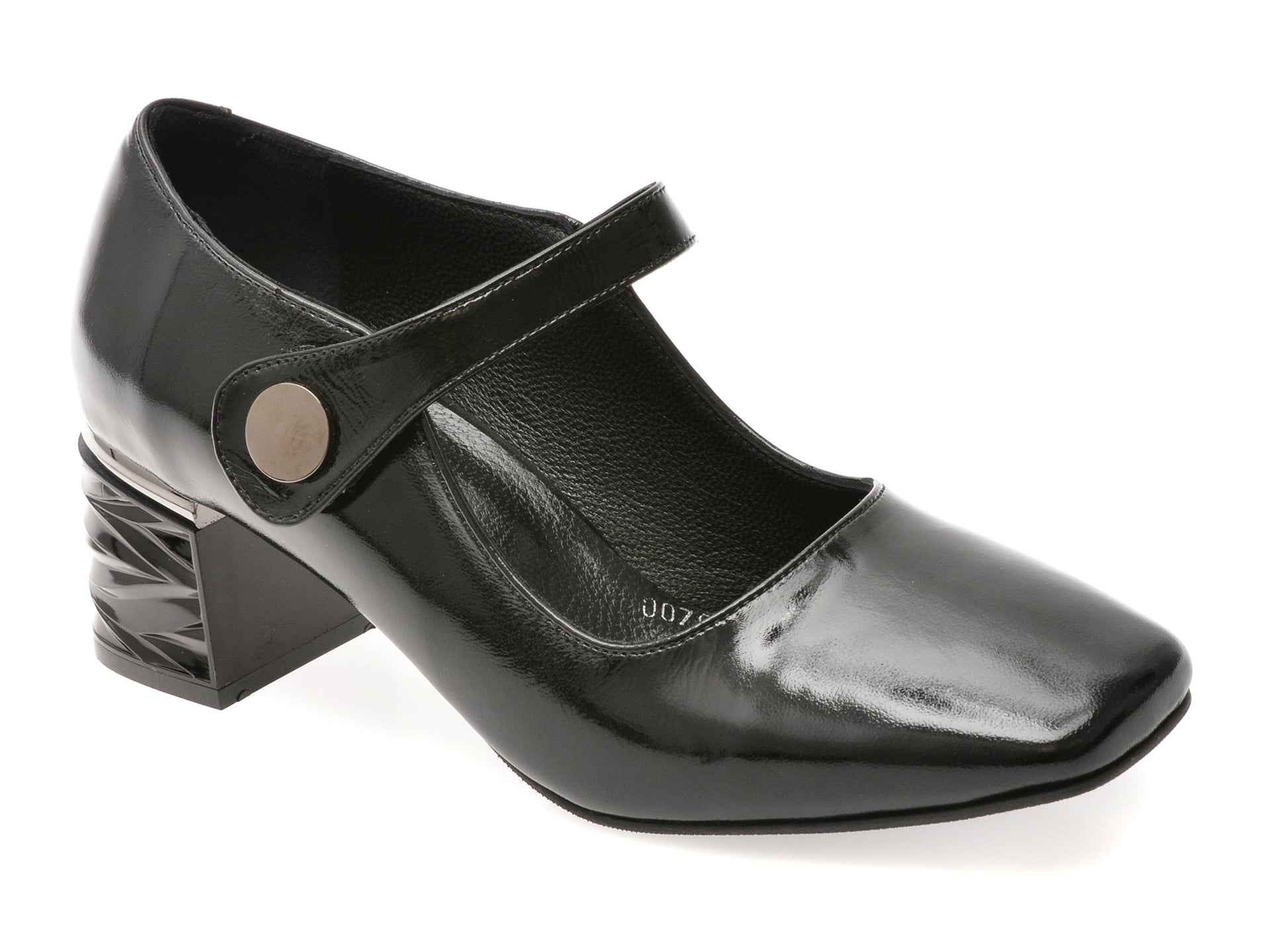 Pantofi EPICA negri, 3510071, din piele naturala lacuita