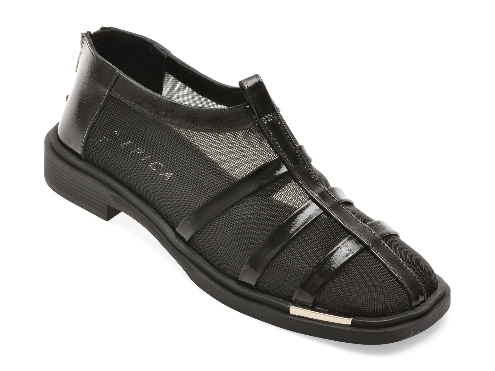 Pantofi EPICA negri, 3941345, din material textil si piele naturala