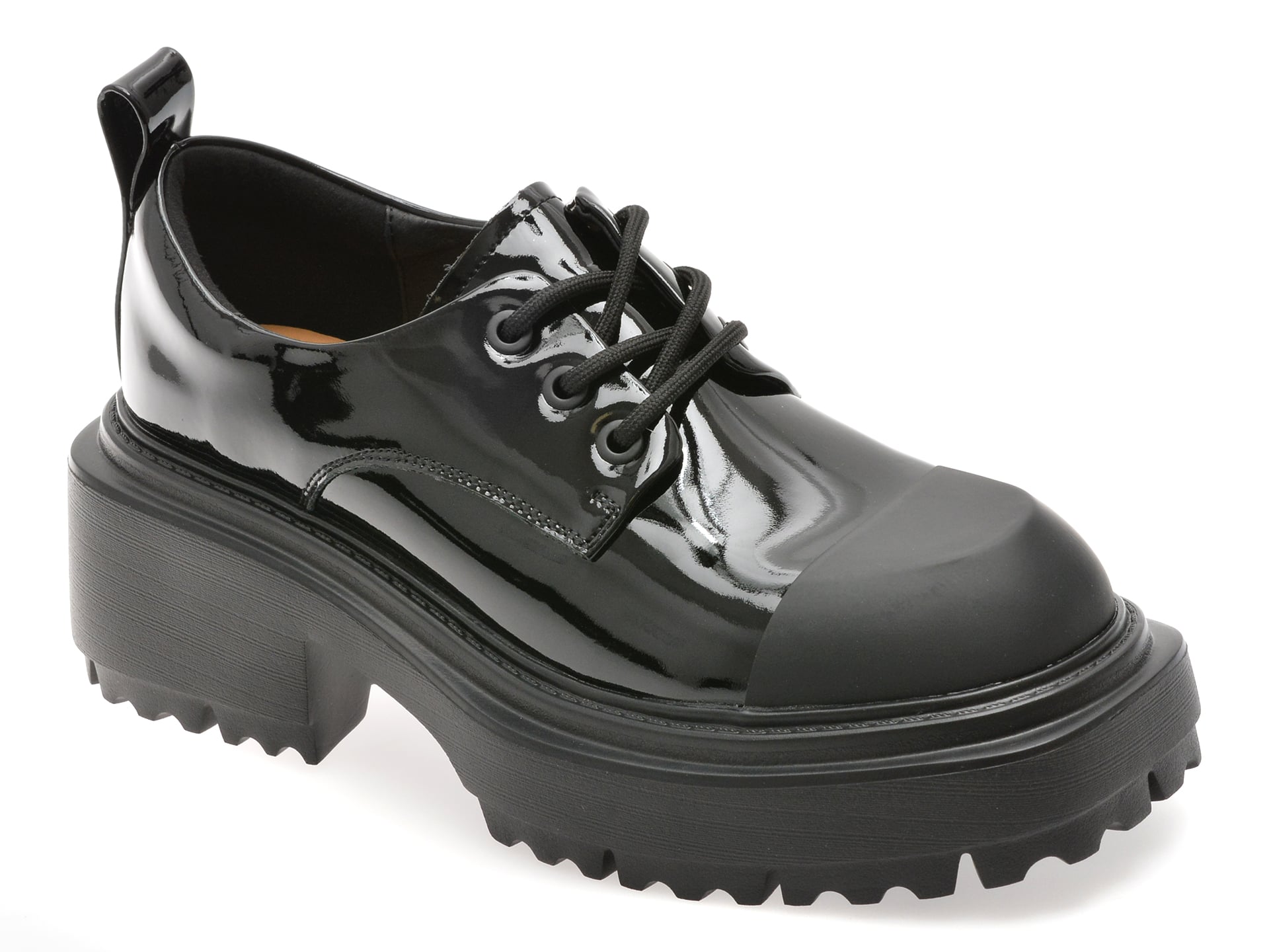Pantofi EPICA negri, 7978, din piele naturala lacuita