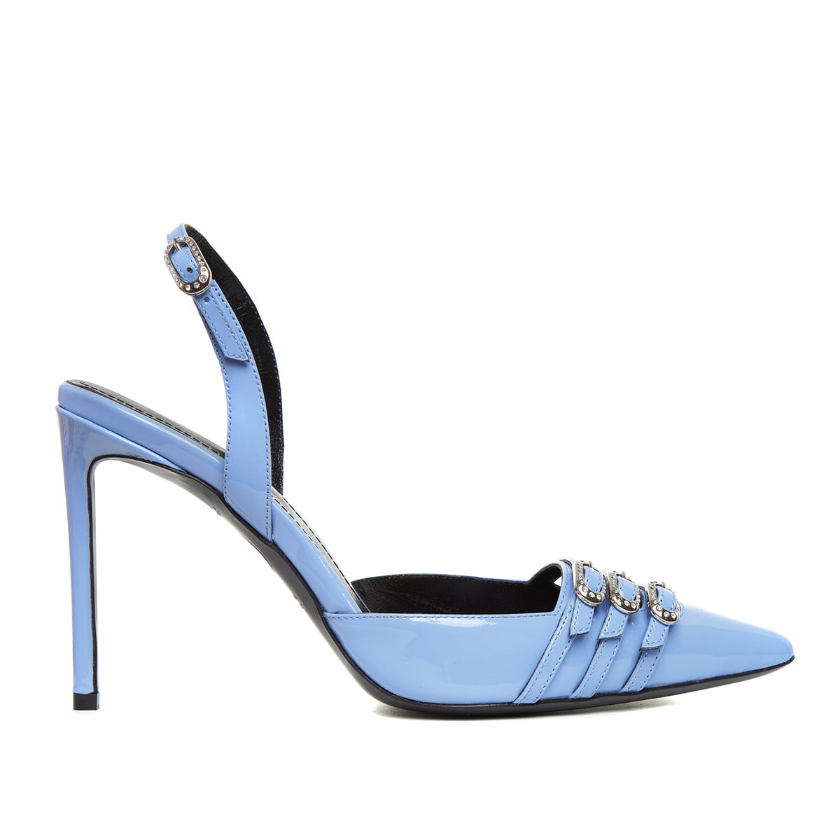 Pantofi Gina Piele Lacuita, Blue - Premium Collection - 36 / 10 cm