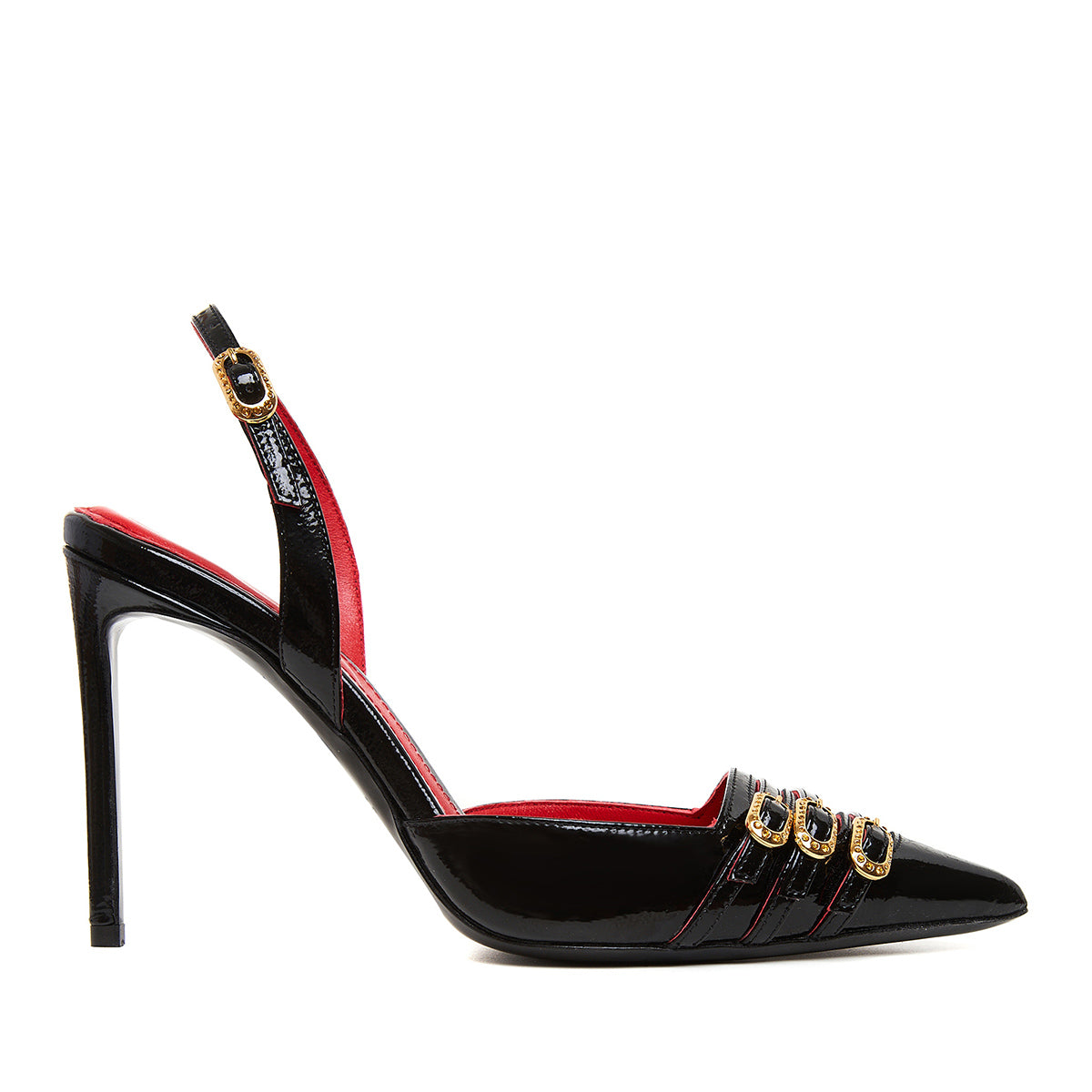 Pantofi Gina Piele Lacuita, Negru - Premium Collection - 38 / 10 cm