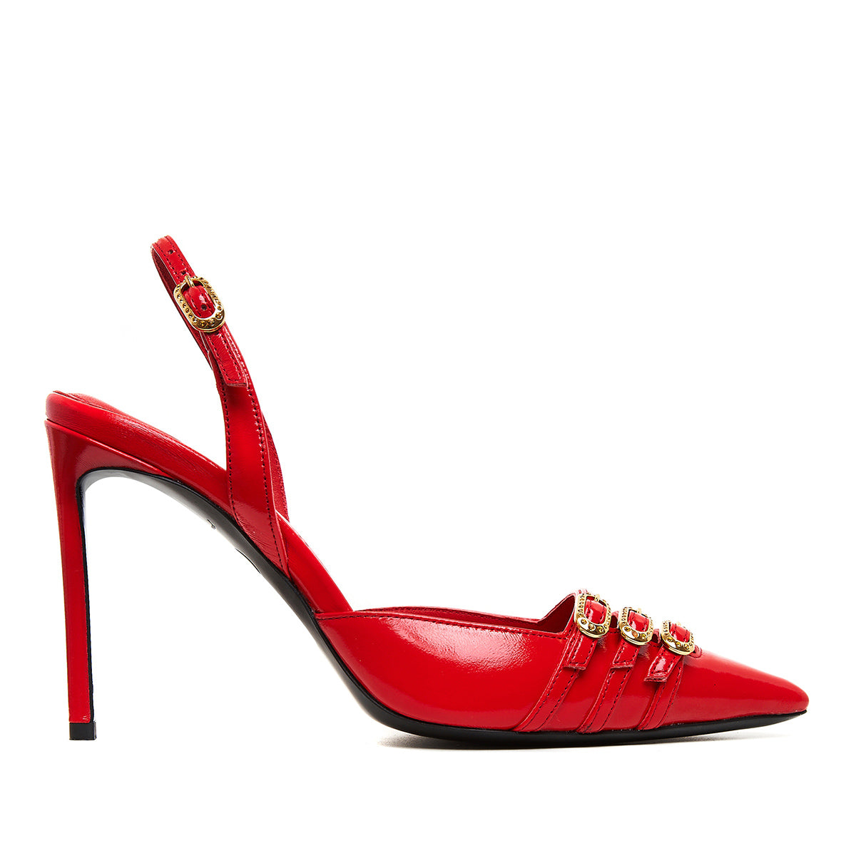 Pantofi Gina Piele Lacuita, Rosii - Premium Collection - 38 / 10 cm