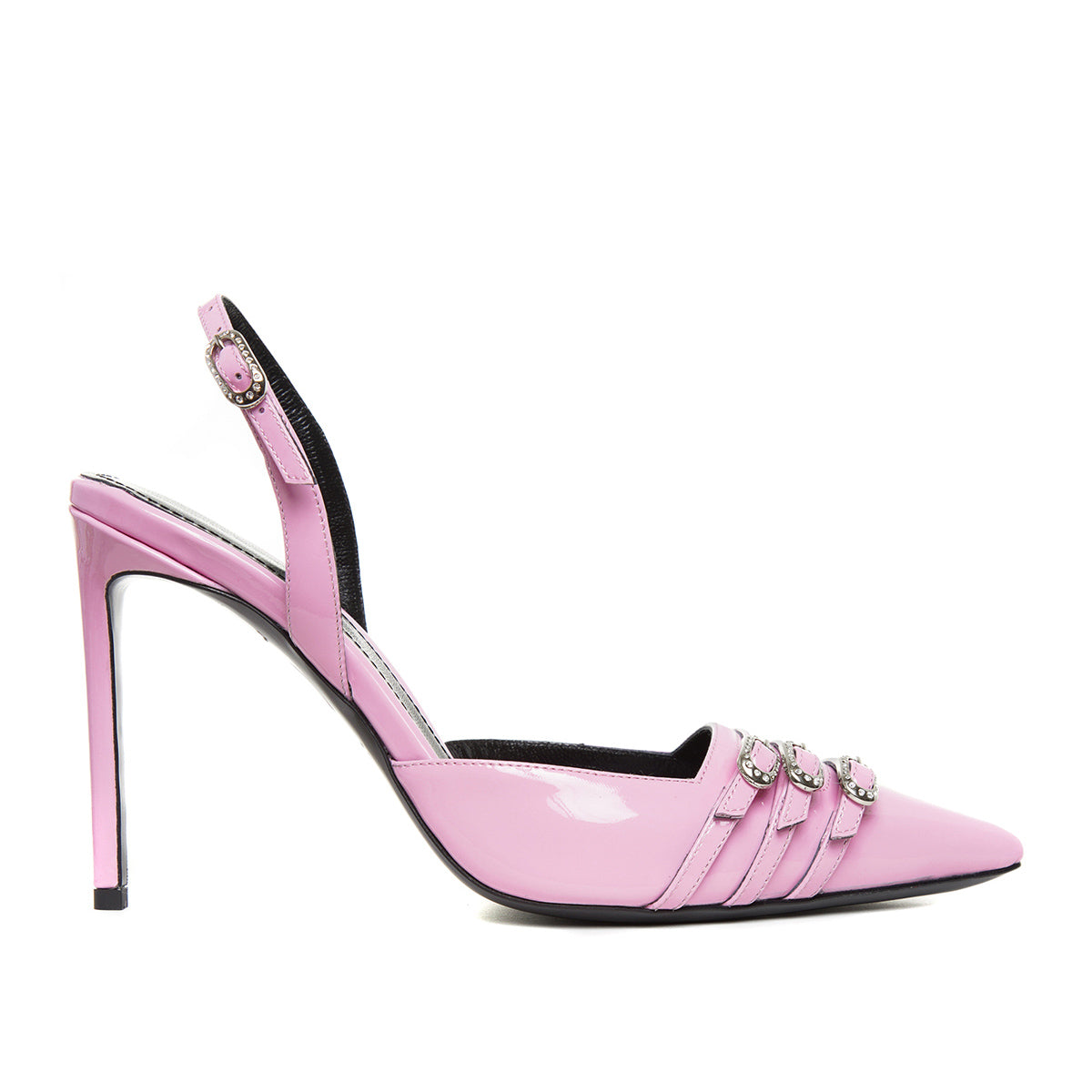 Pantofi Gina Piele Lacuita, Roz - Premium Collection - 38 / 10 cm