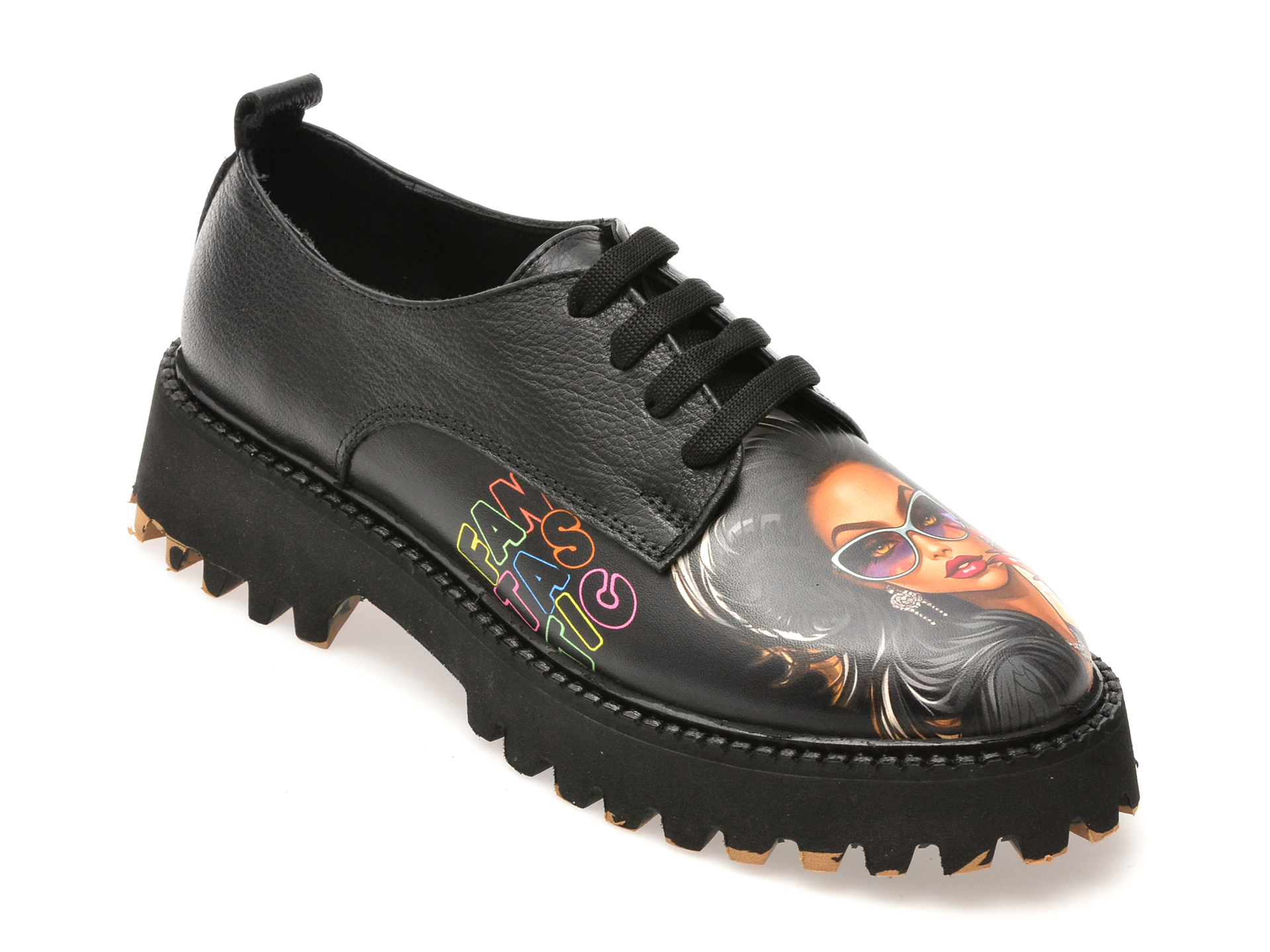 Pantofi GRYXX negri, 5962300, din piele naturala