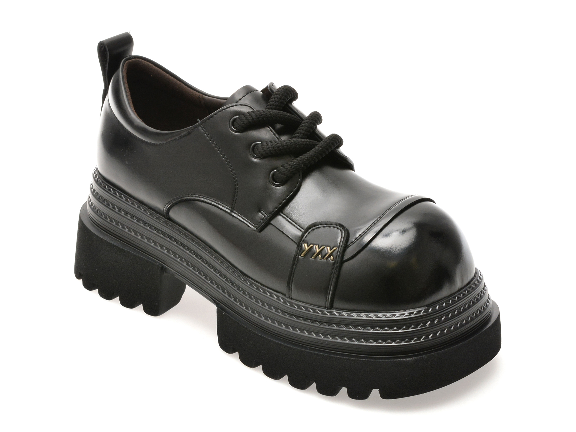 Pantofi GRYXX negri, 6912, din piele naturala