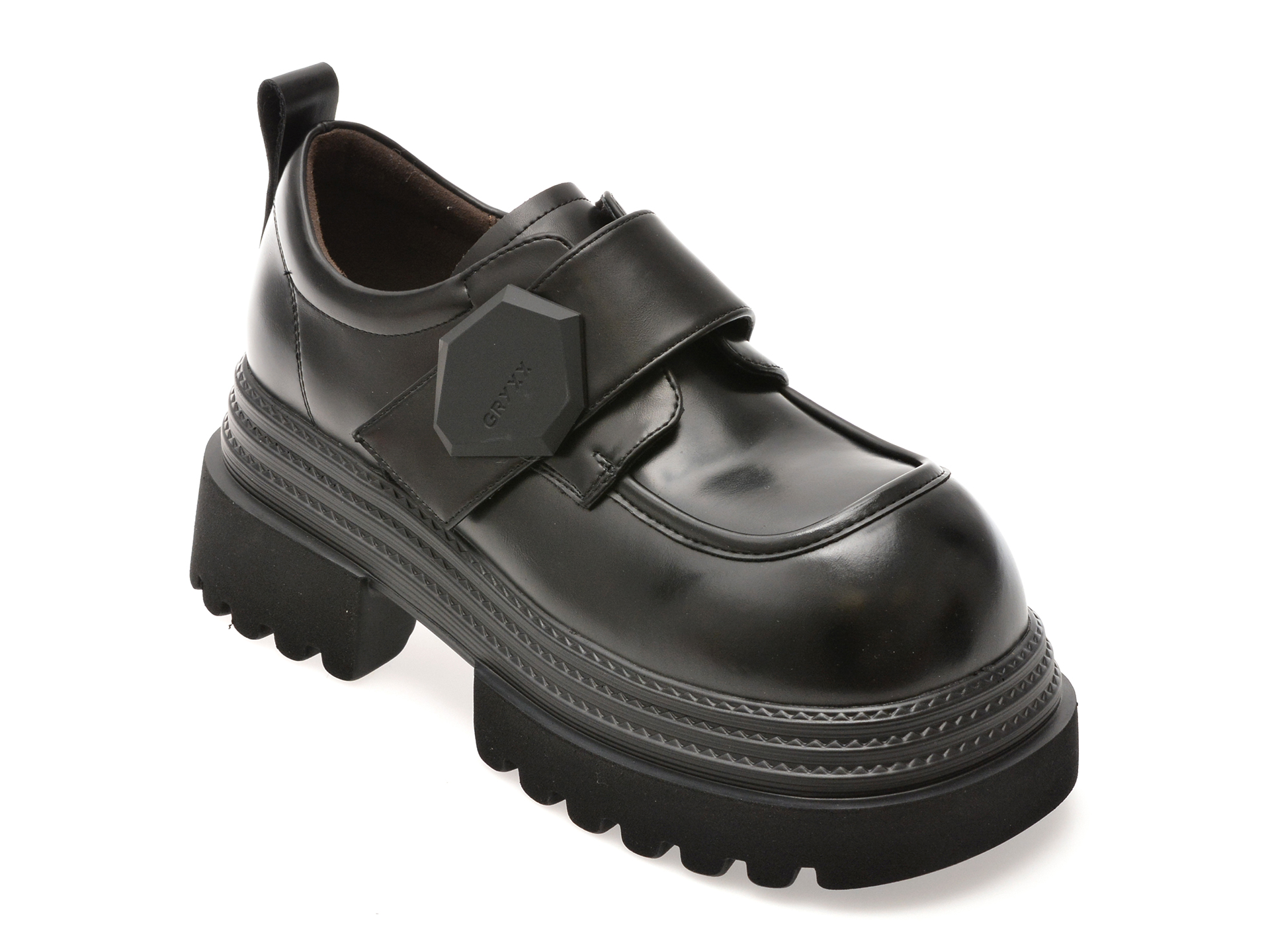 Pantofi GRYXX negri, 6915, din piele naturala