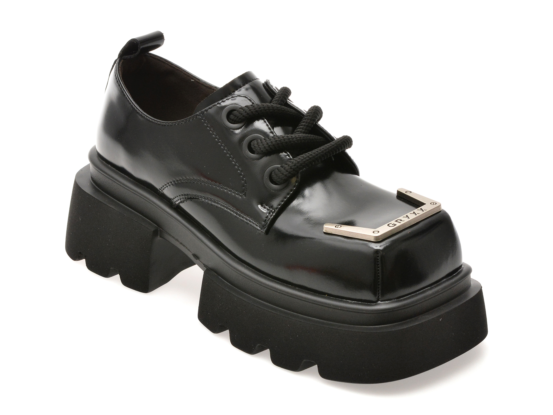 Pantofi GRYXX negri, 8502, din piele naturala