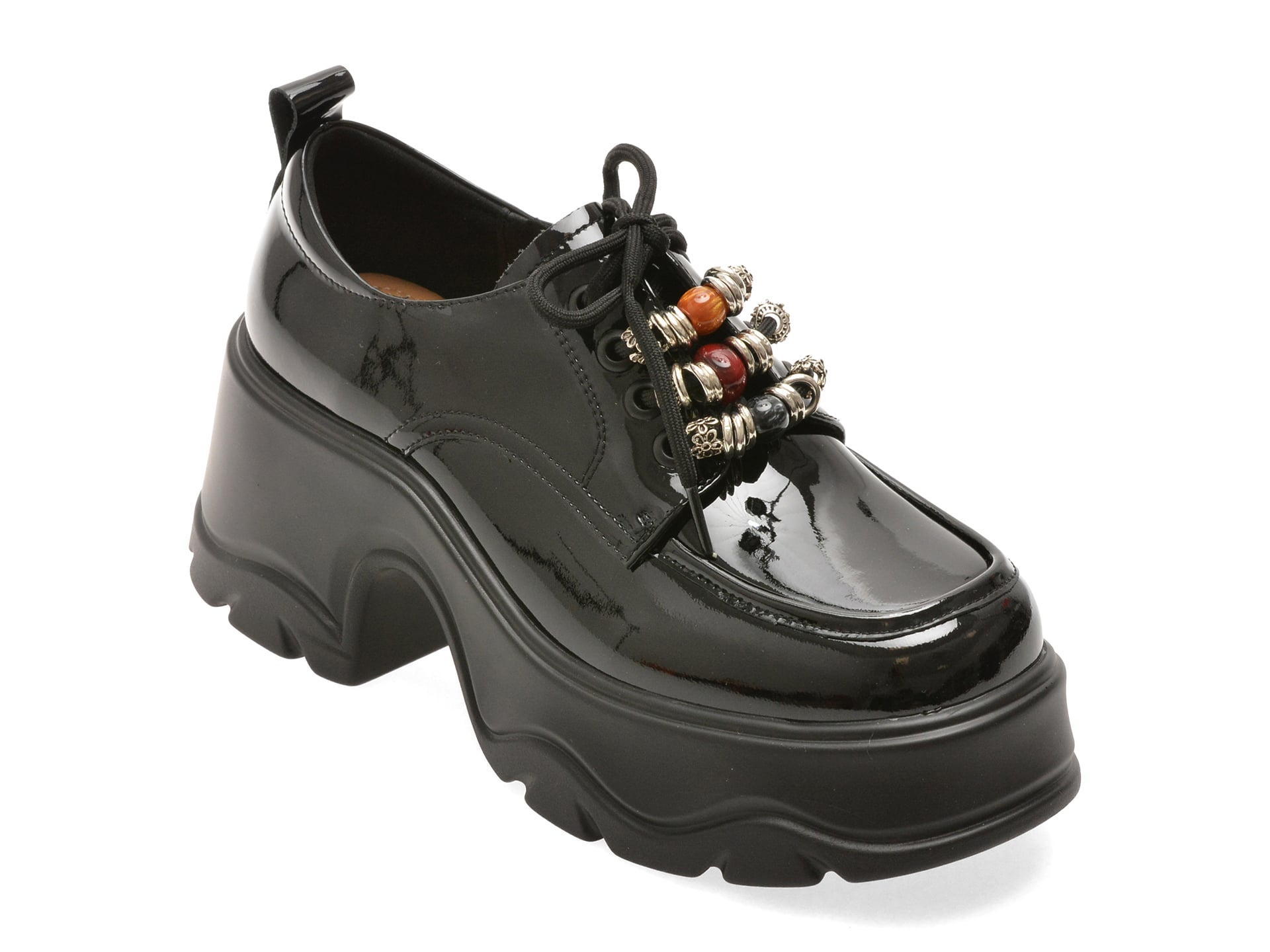 Pantofi GRYXX negri, M902, din piele naturala lacuita