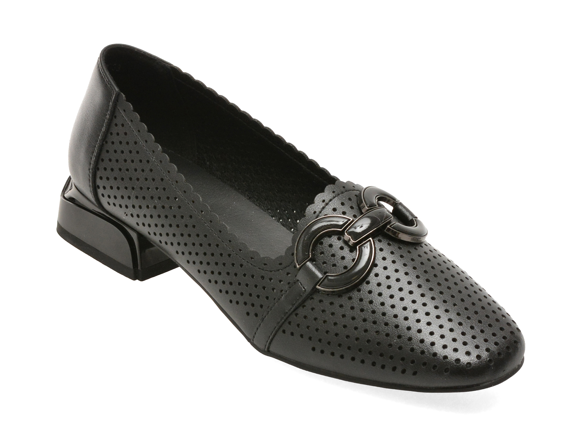 Pantofi KARISMA negri, VA60025, din piele naturala