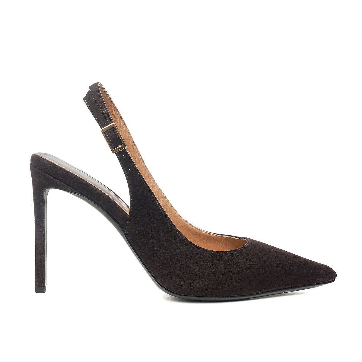Pantofi Lavinia Piele Intoarsa, Maro Inchis - Premium Collection - 37 / 10 cm