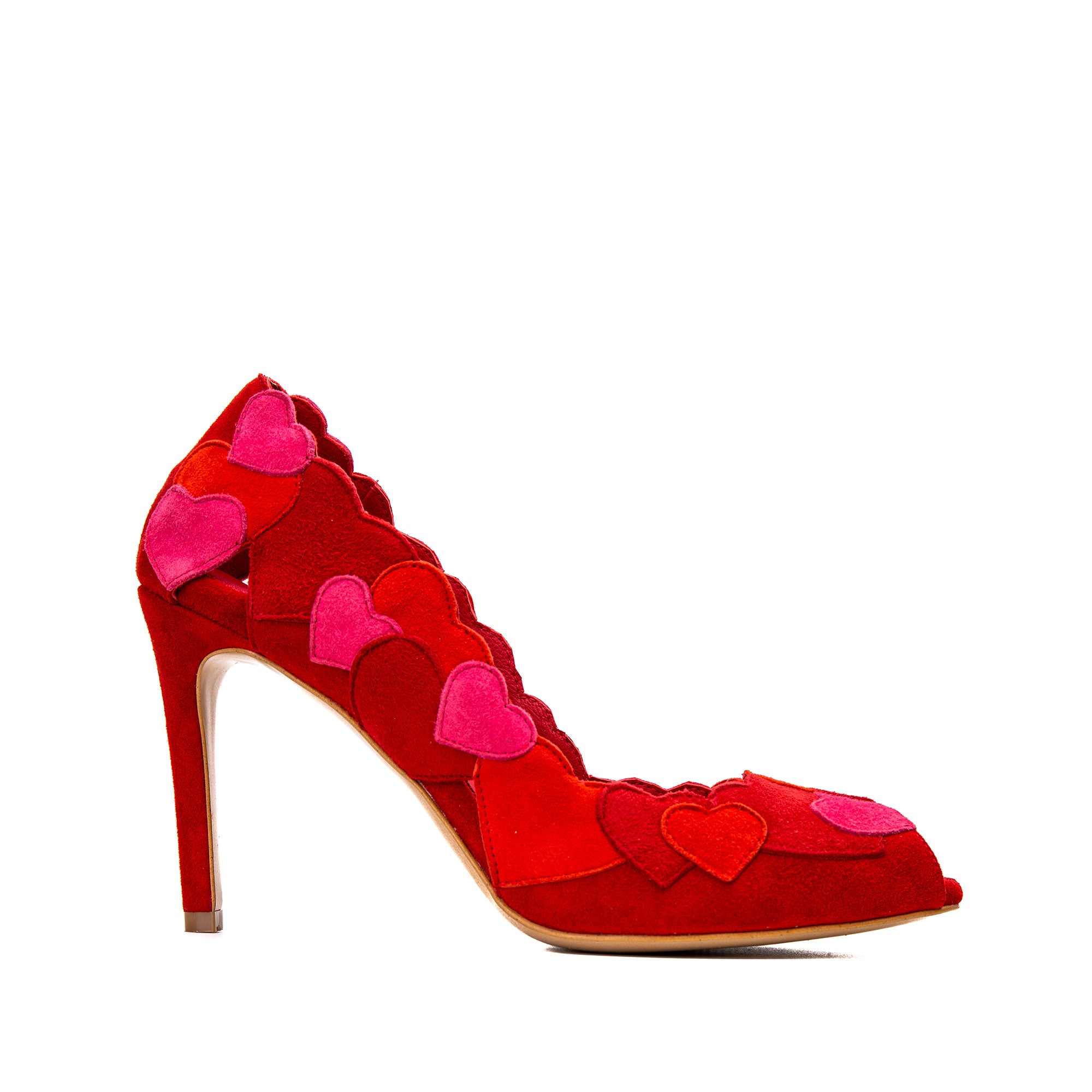 Pantofi Love Me Piele Intoarsa, Rosii, Editie Limitata - 40 / 9.5 cm