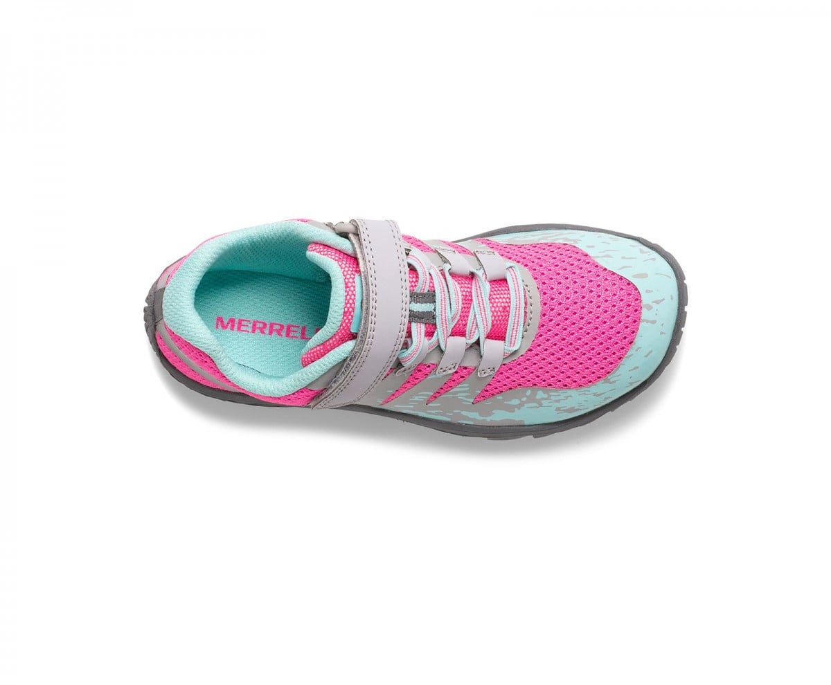 Pantofi Merrell Trail Glove 5 AC Gri - Grey/Pink/Turquoise - poza 3