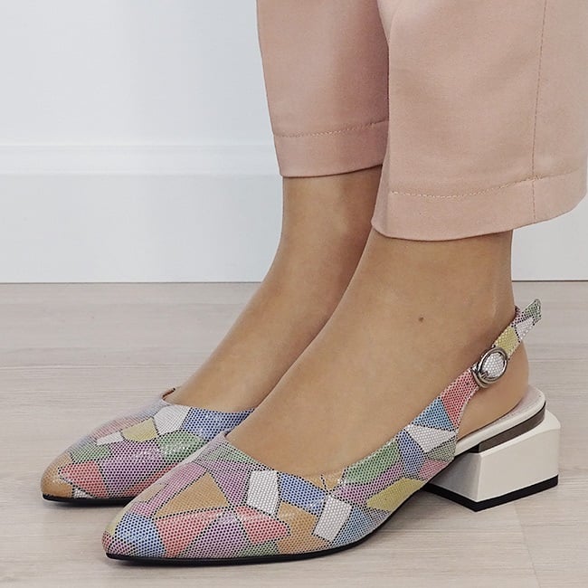 Pantofi multicolor comozi din piele naturala BY6889-4 02