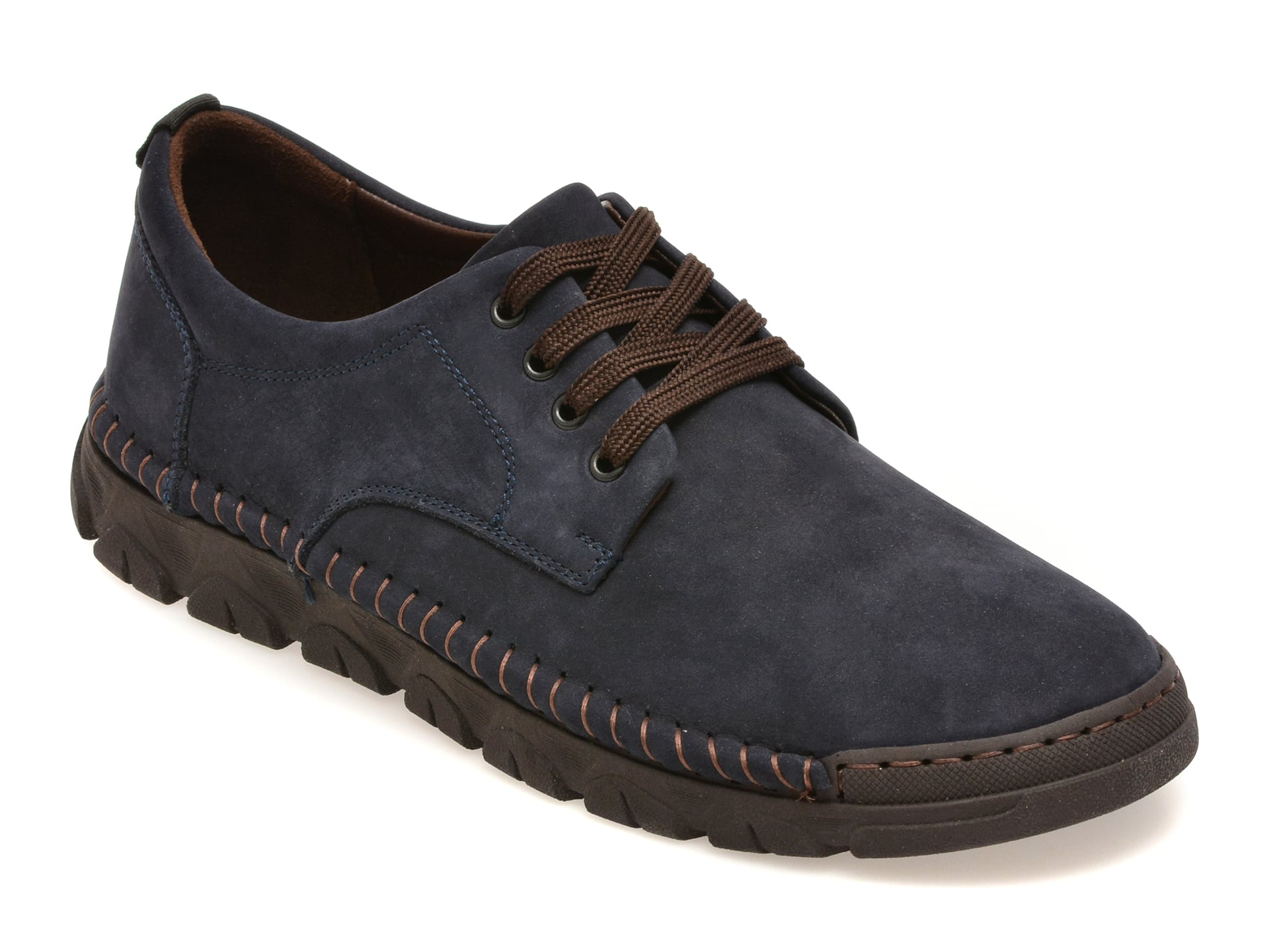 Pantofi OTTER bleumarin, DD1106, din nabuc
