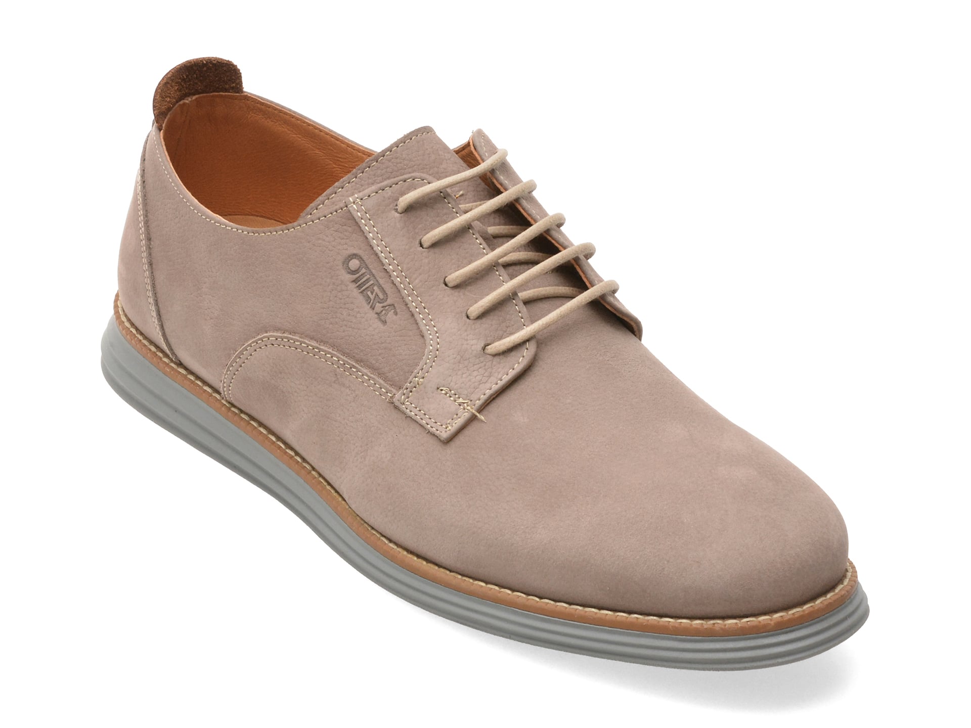 Pantofi OTTER gri, A35, din nabuc