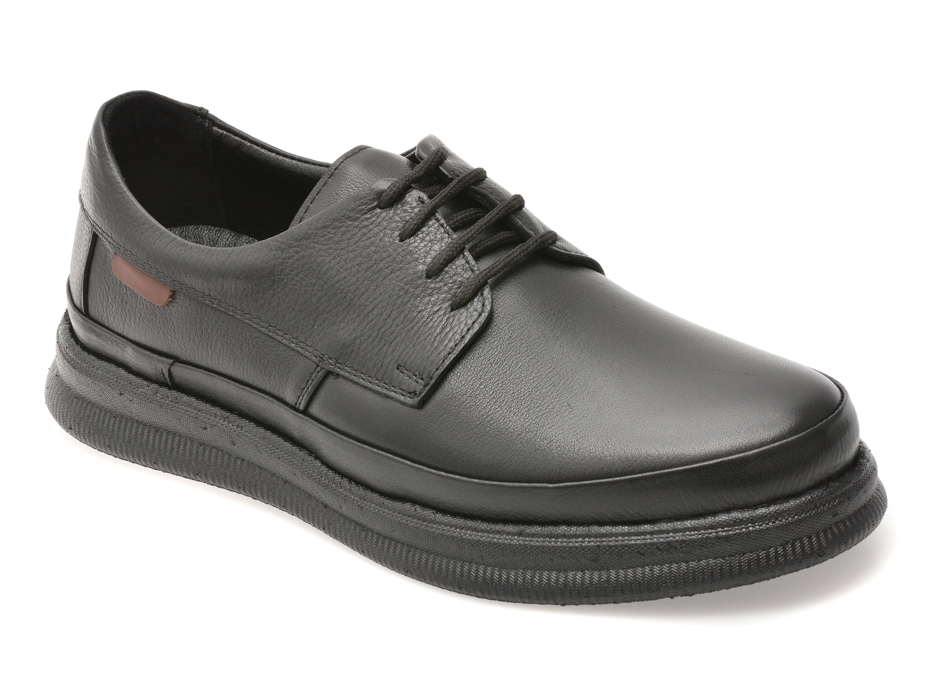 Pantofi OTTER negri, DD506, din piele naturala