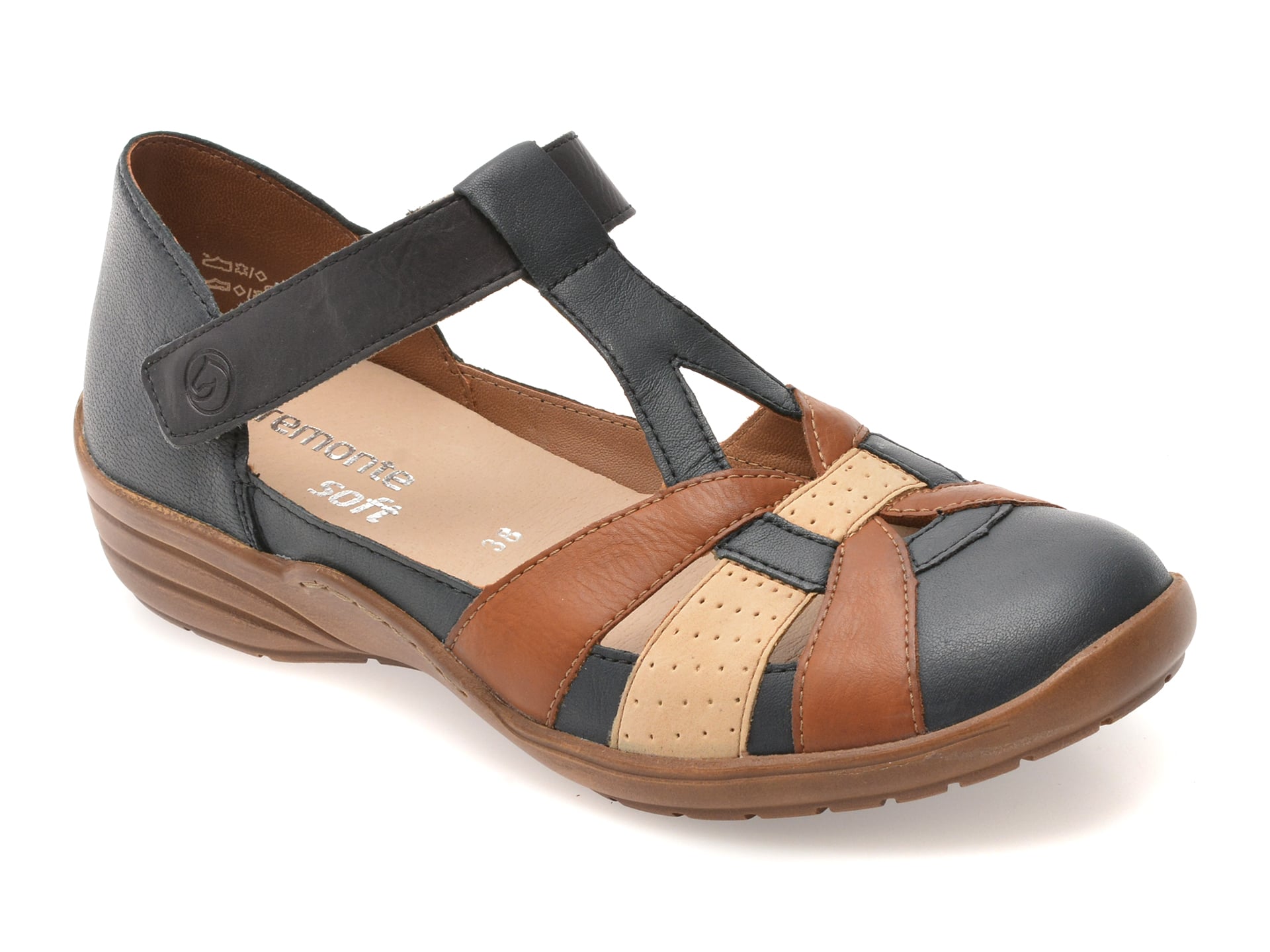Pantofi REMONTE bleumarin, R7601, din piele naturala