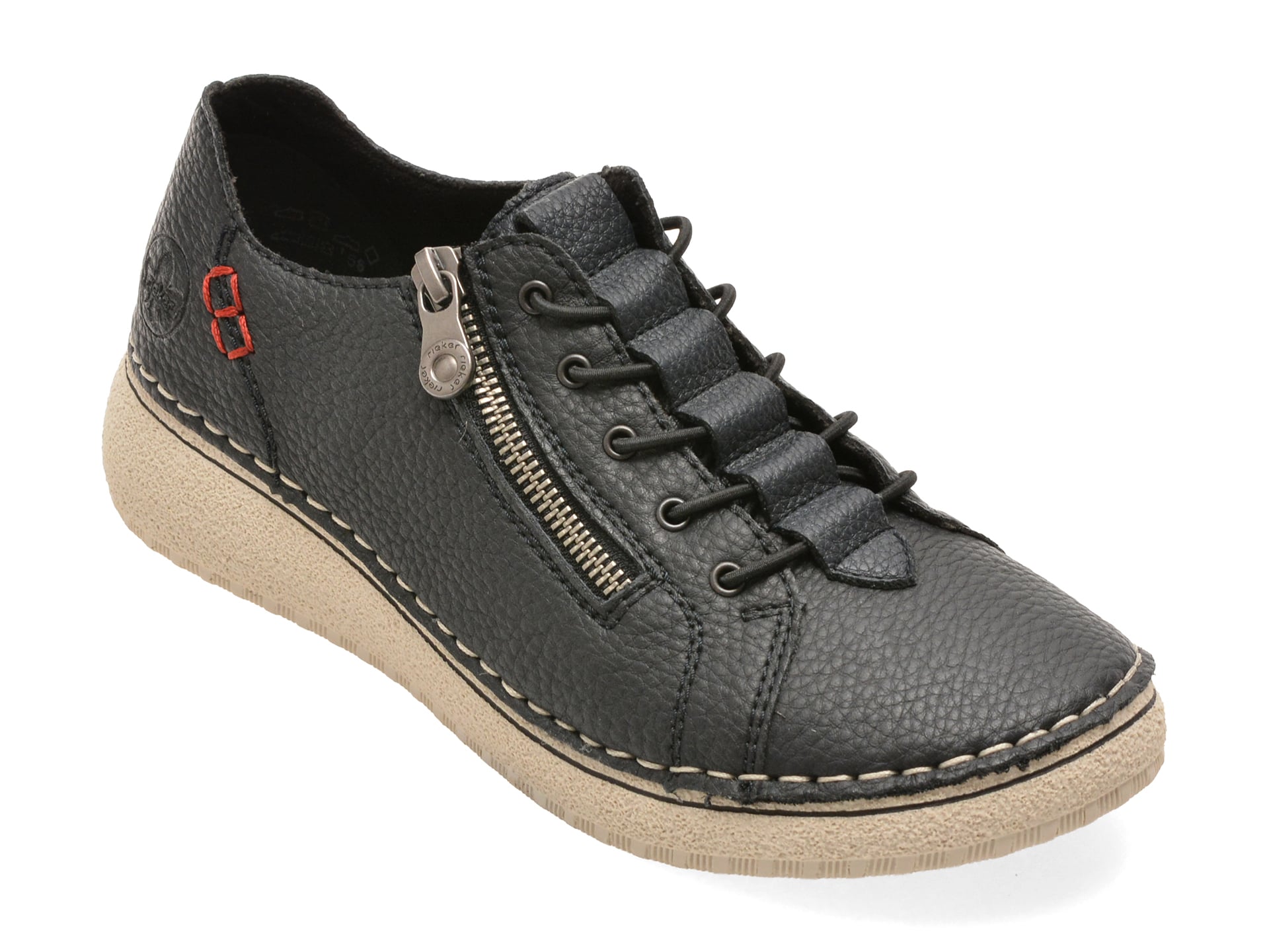 Pantofi RIEKER bleumarin, 50965, din piele naturala