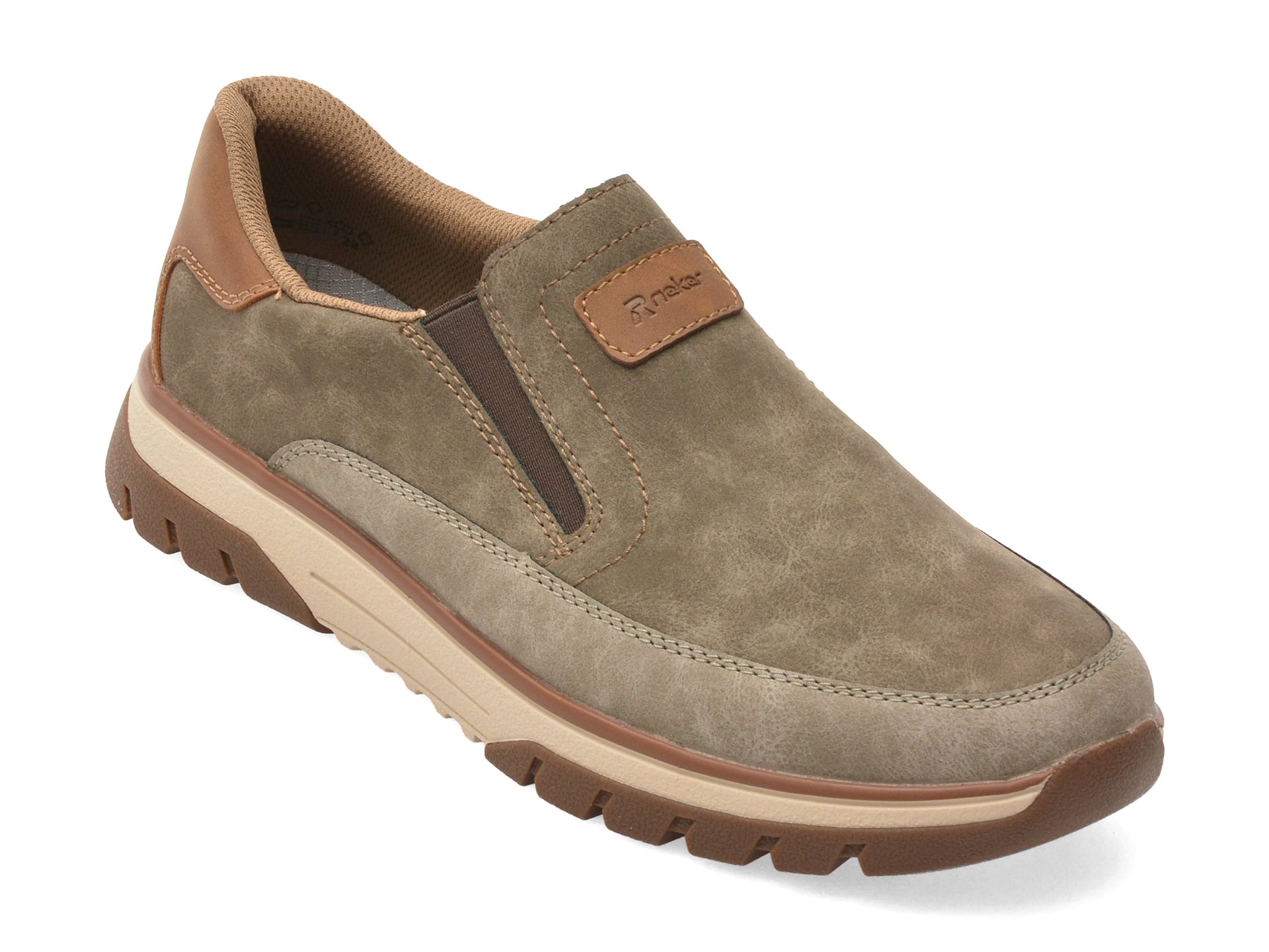 Pantofi RIEKER gri, B9350, din piele ecologica