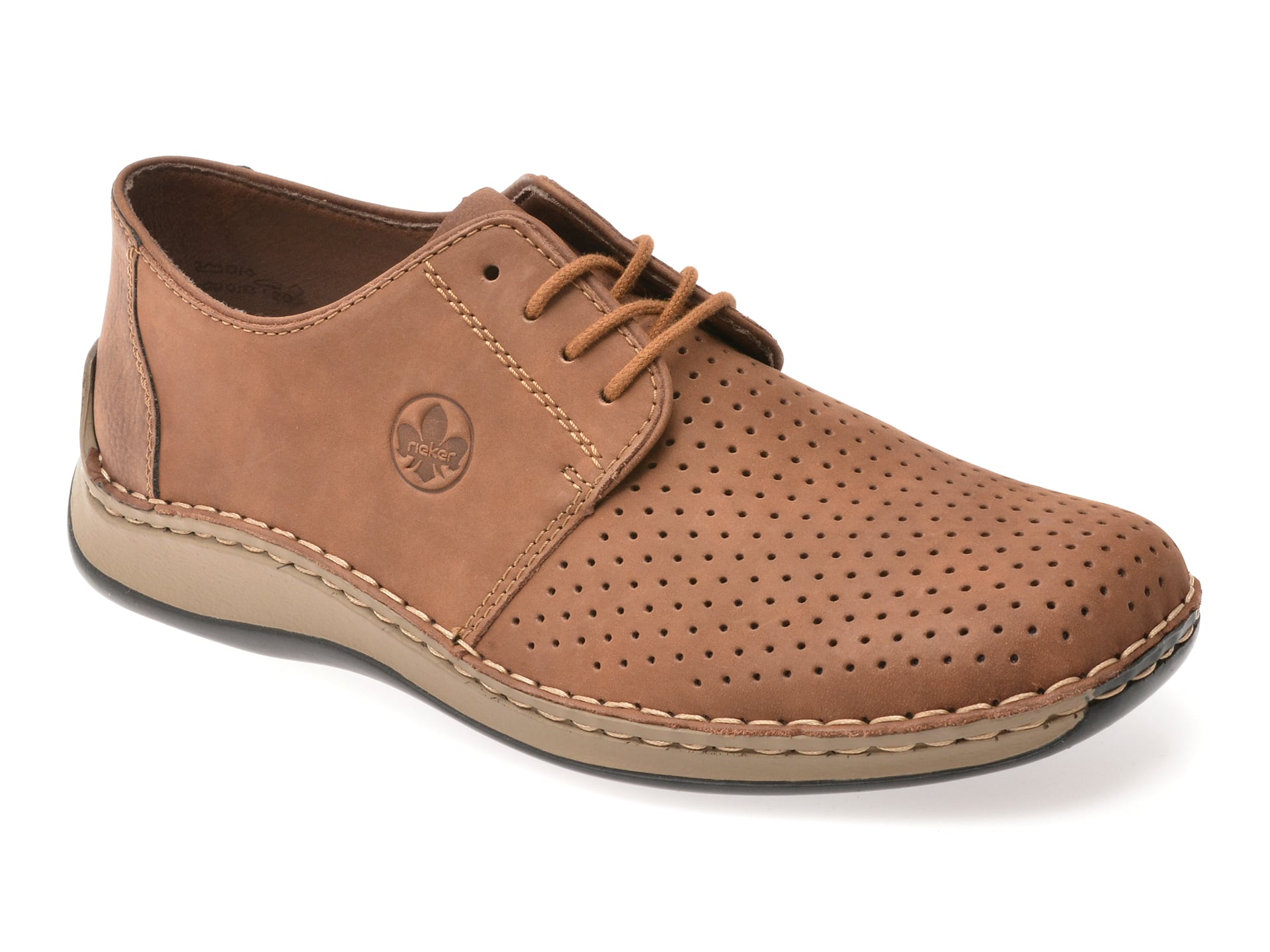 Pantofi RIEKER maro, 5226, din piele naturala