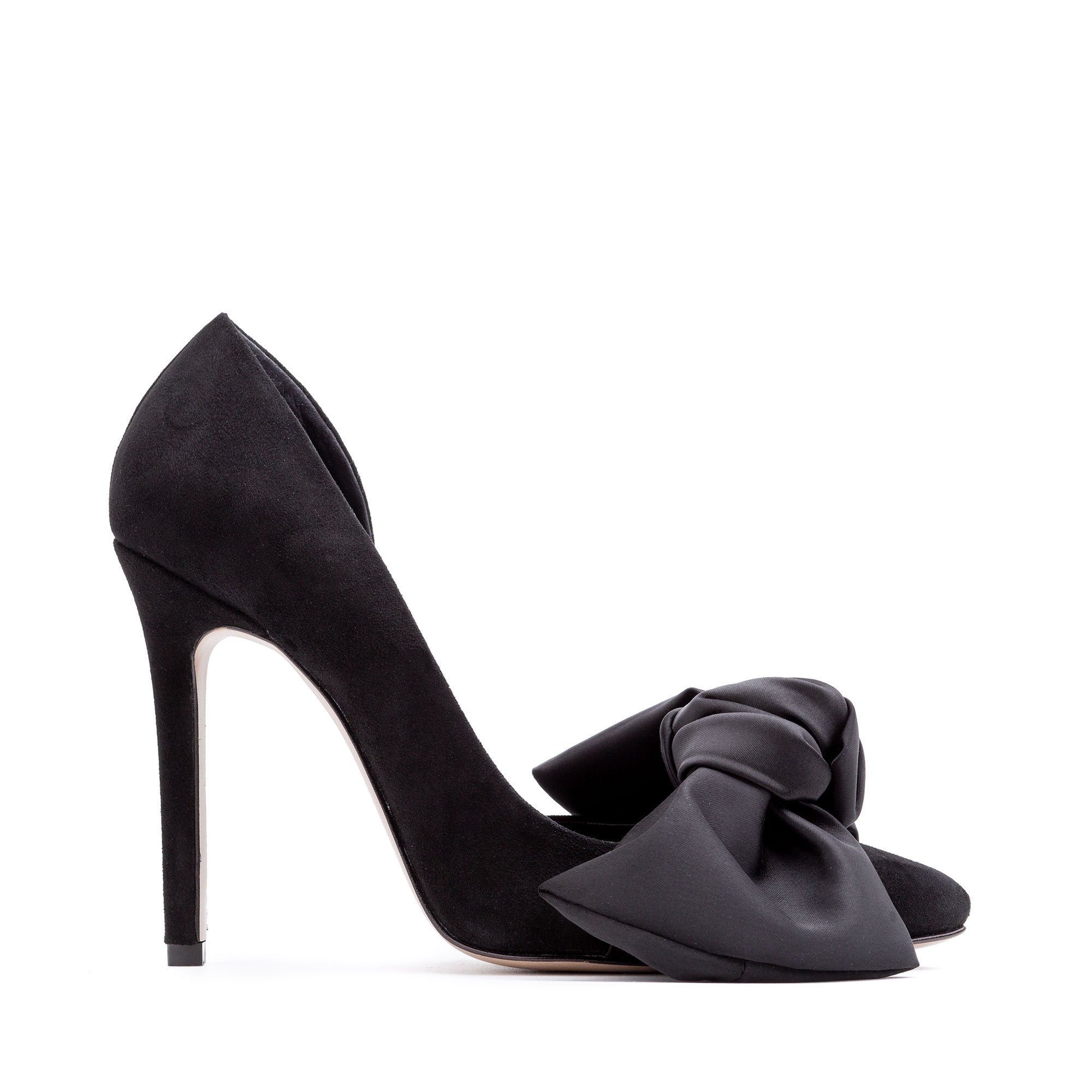 Pantofi Samantha cu Funda, Piele Intoarsa, Negri - 41 / 9.5 cm