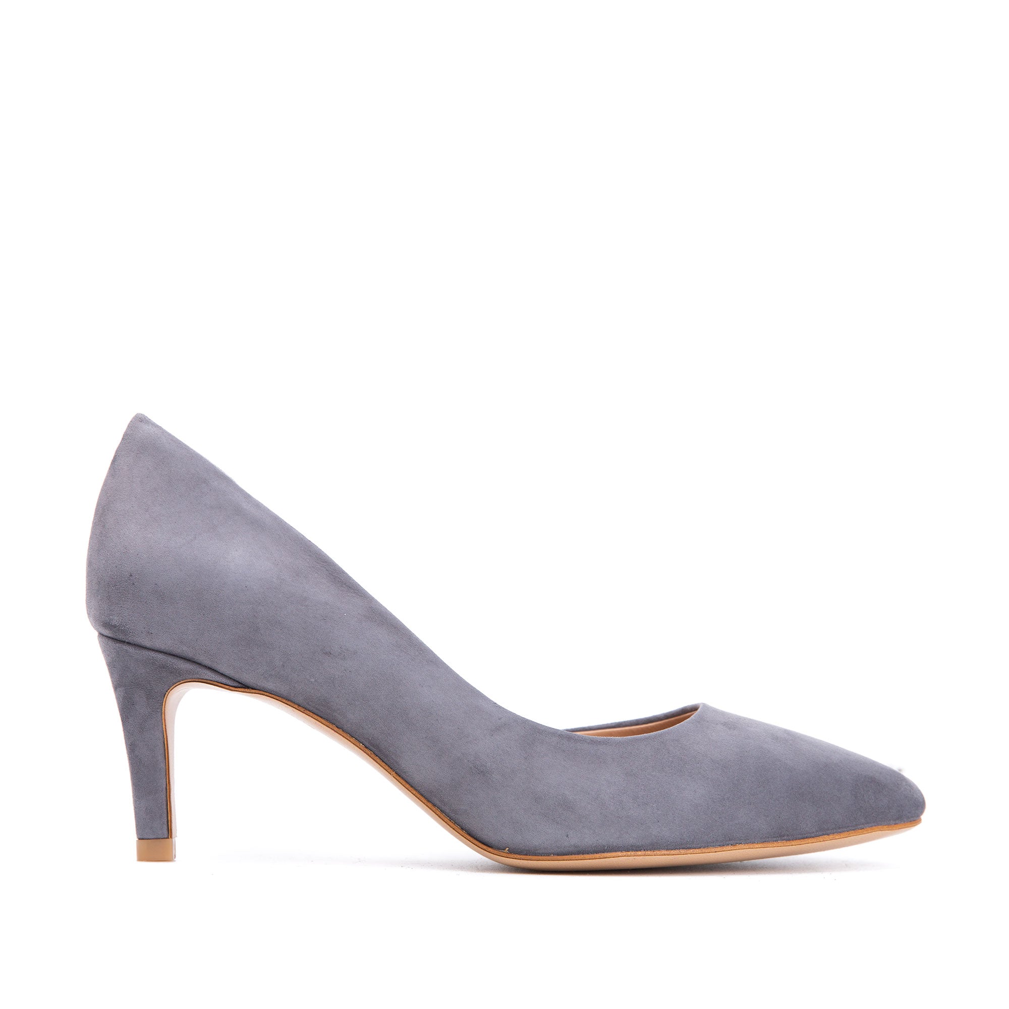 Pantofi Samantha Piele Intoarsa, Gri - 41 / 6.5 cm