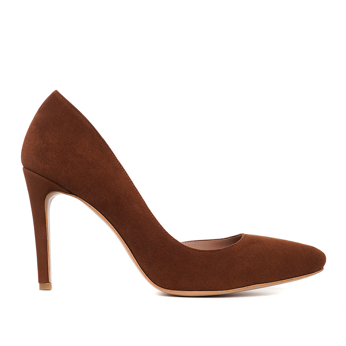 Pantofi Samantha Piele Intoarsa, Maro-Ciocolatiu - 41 / 8 cm