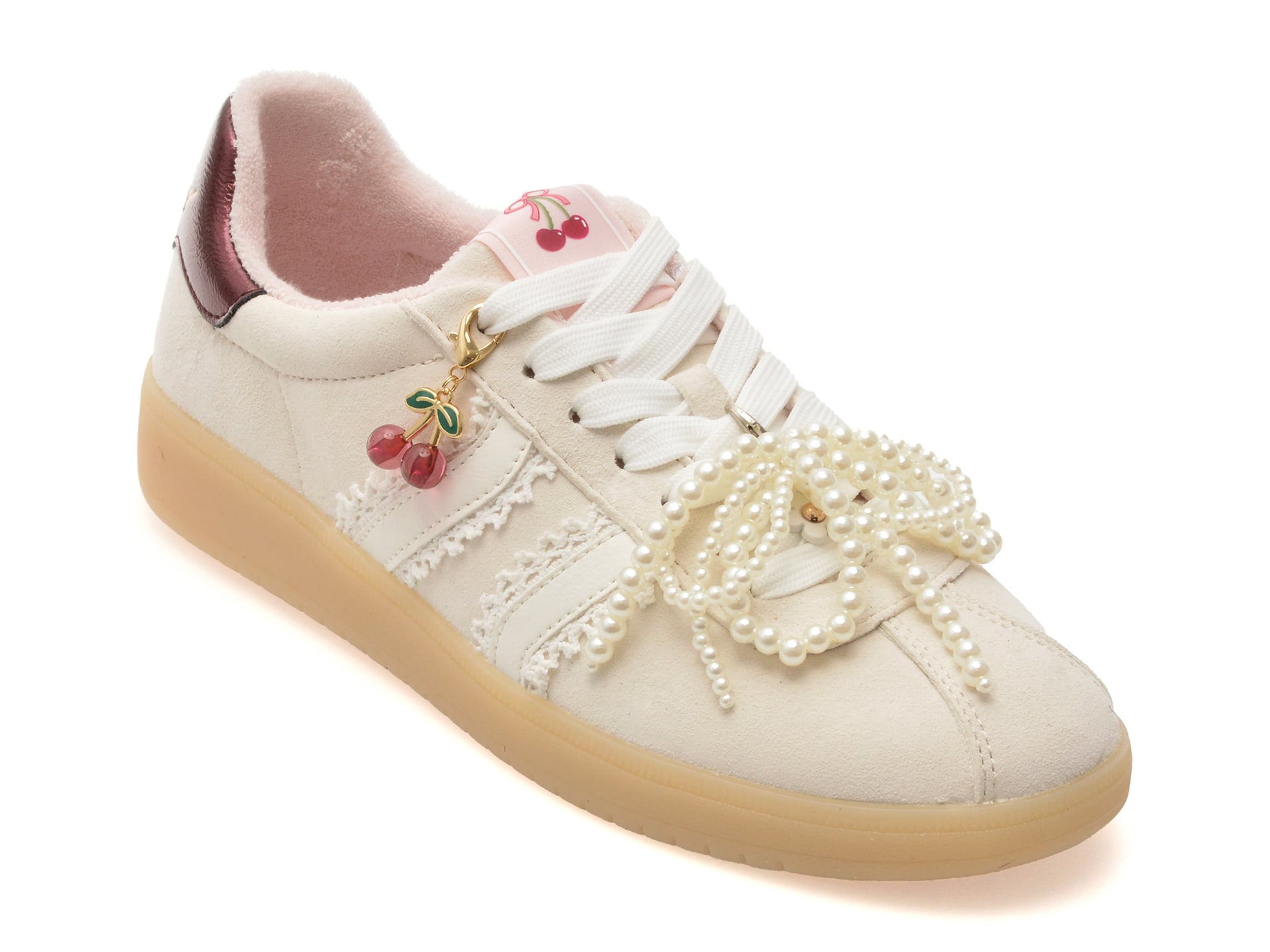 Pantofi sport ALDO albi, SWEETTHING 121, din piele intoarsa