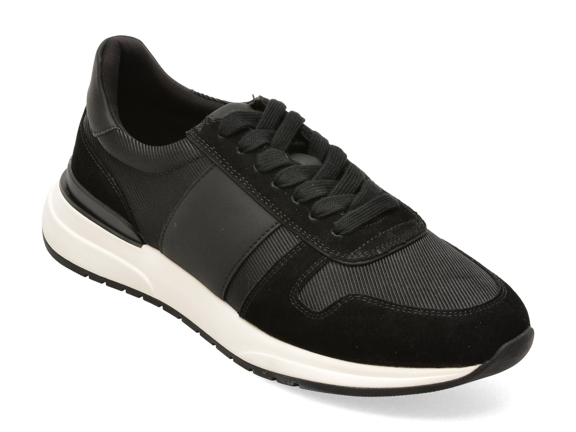 Pantofi sport ALDO negri, ROBBEN 001, din material textil si piele naturala