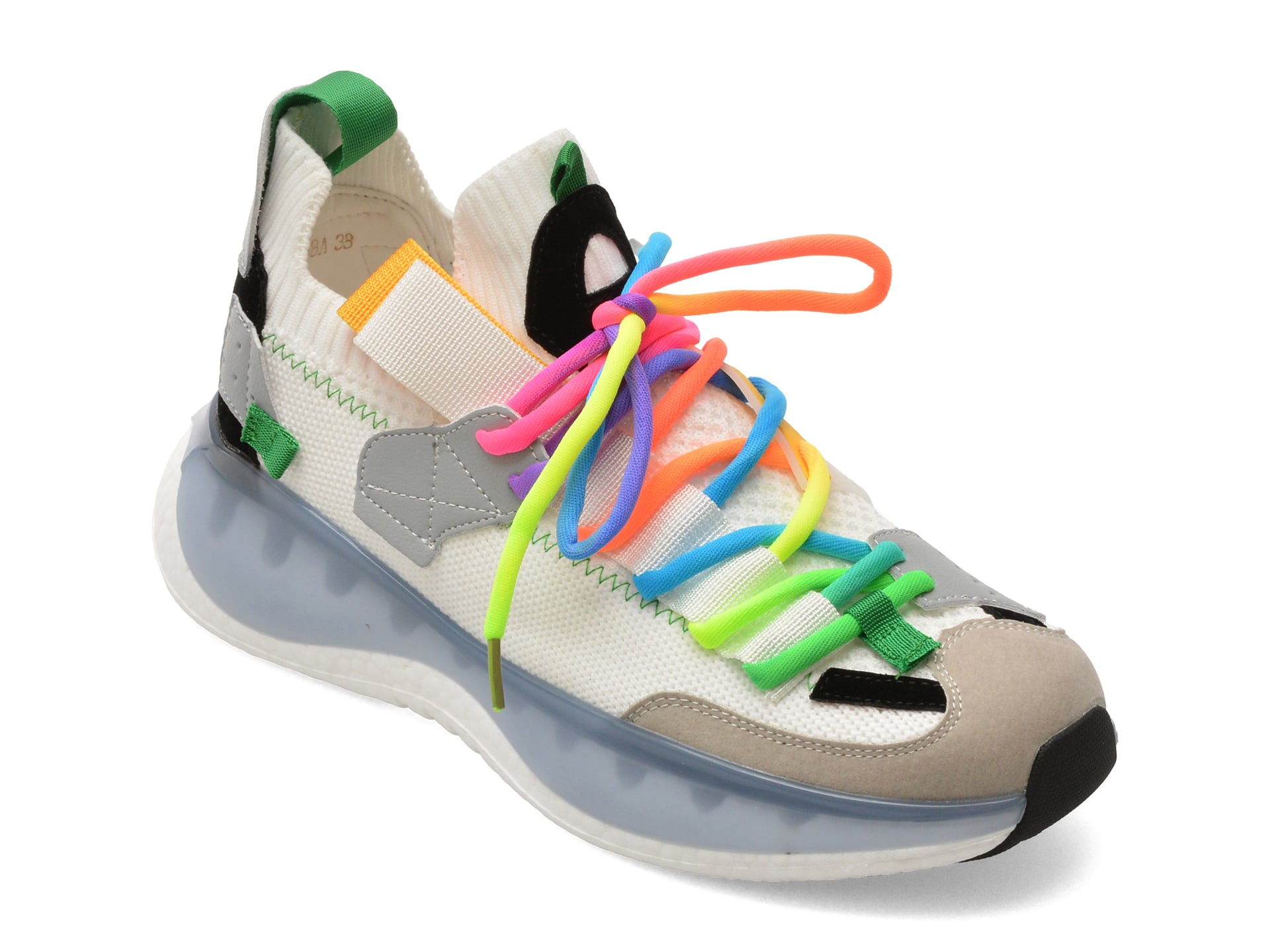 Pantofi sport BITE THE BULLET albi, 221008, din material textil
