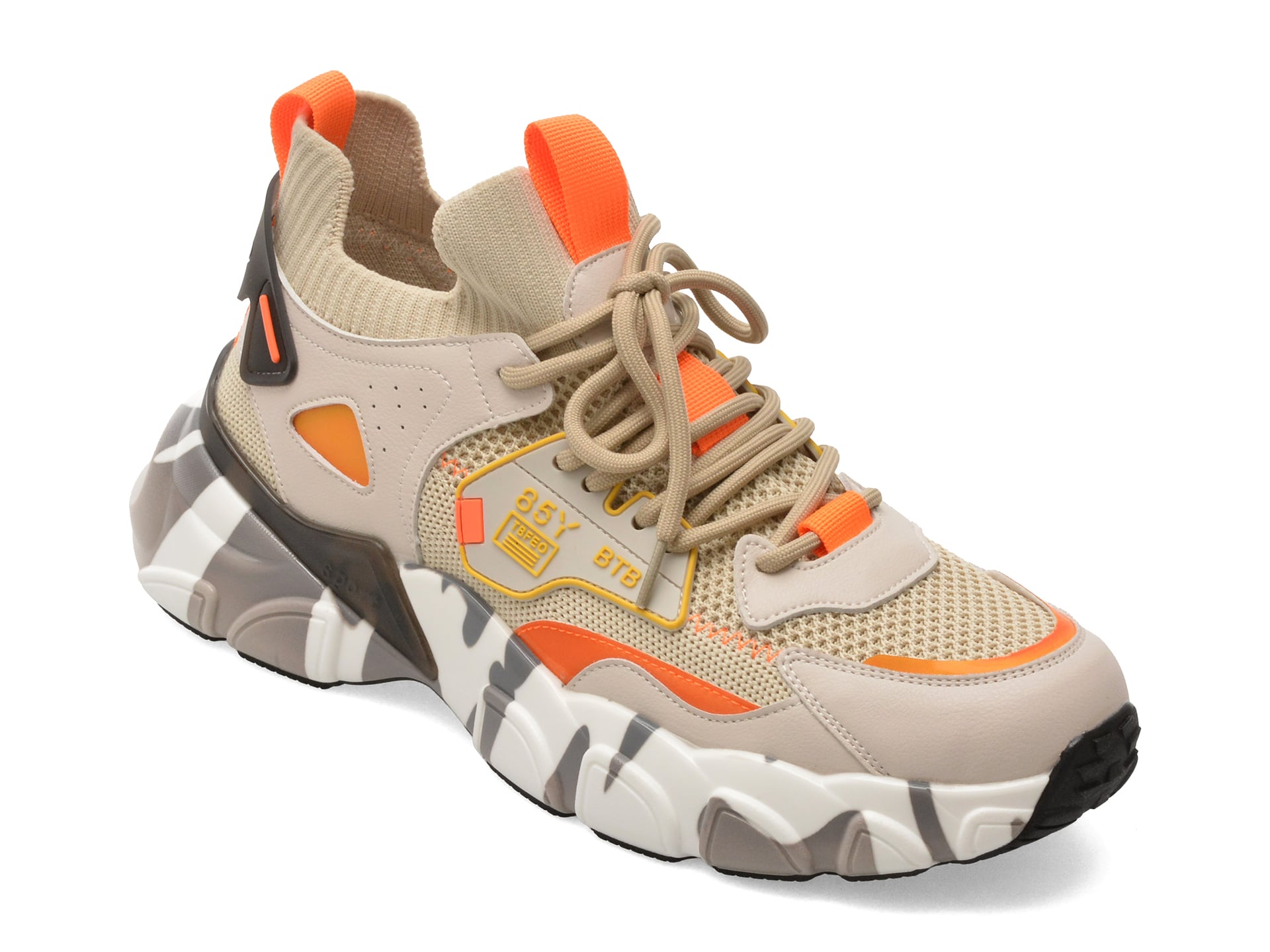 Pantofi sport BITE THE BULLET bej, 23168, din material textil