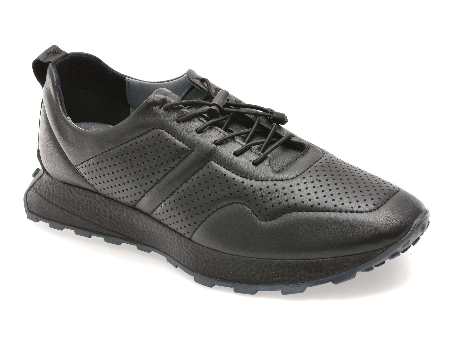 Pantofi sport BITE THE BULLET negri, OY5175, din piele naturala