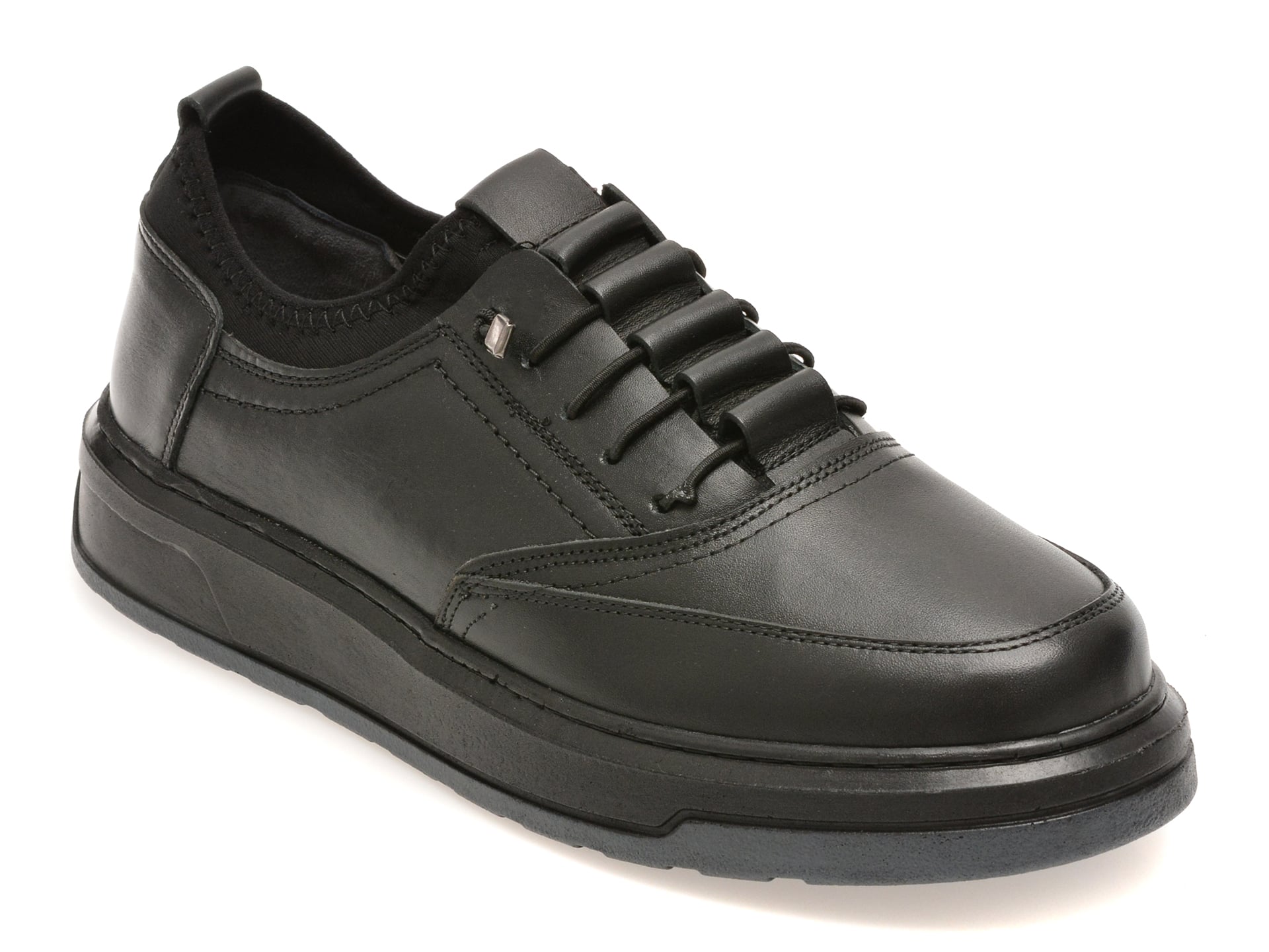 Pantofi sport BITE THE BULLET negri, RZ2026, din piele naturala