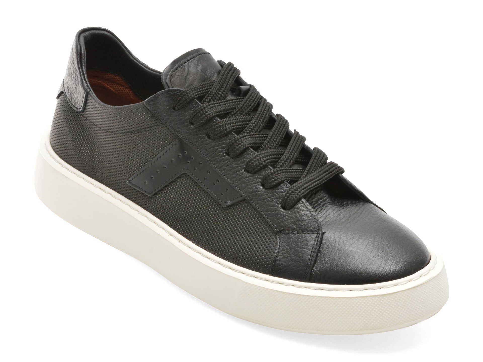 Pantofi sport BITE THE BULLET negri, WB004, din piele naturala
