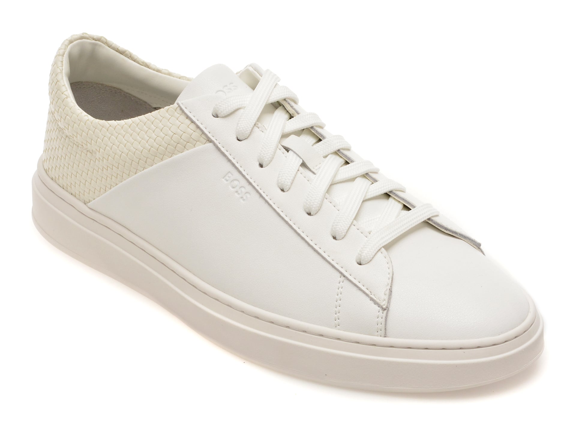 Pantofi sport BOSS albi, 3591, din piele naturala