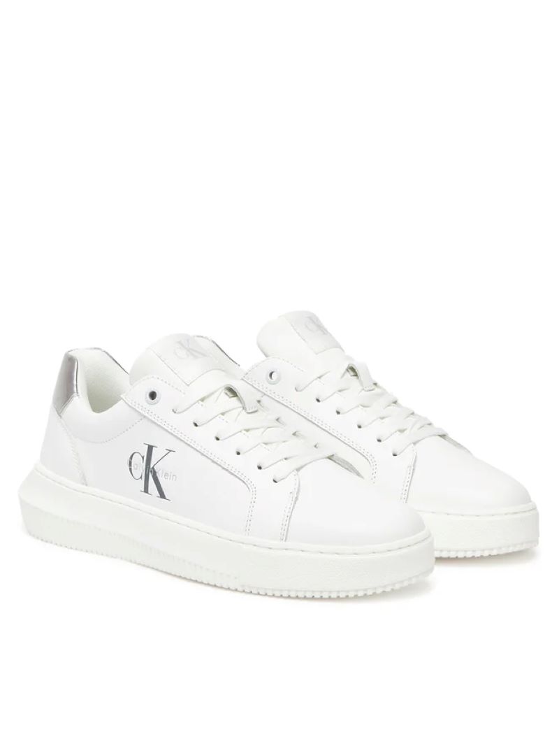 Pantofi sport Calvin Klein CHUNKY CUPSOLE LTH SILVER - poza 3