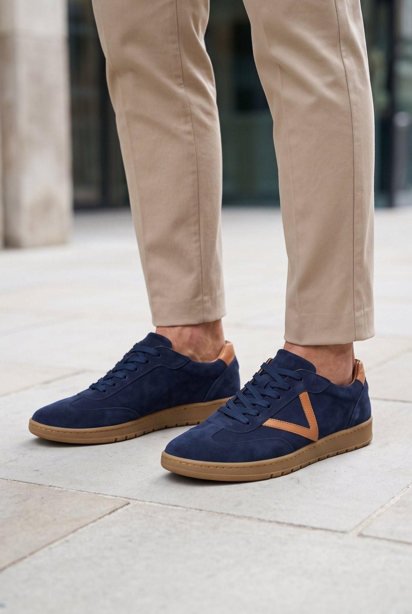 Pantofi SPORT-Casual din Piele ALBASTRI - GENZY BLU