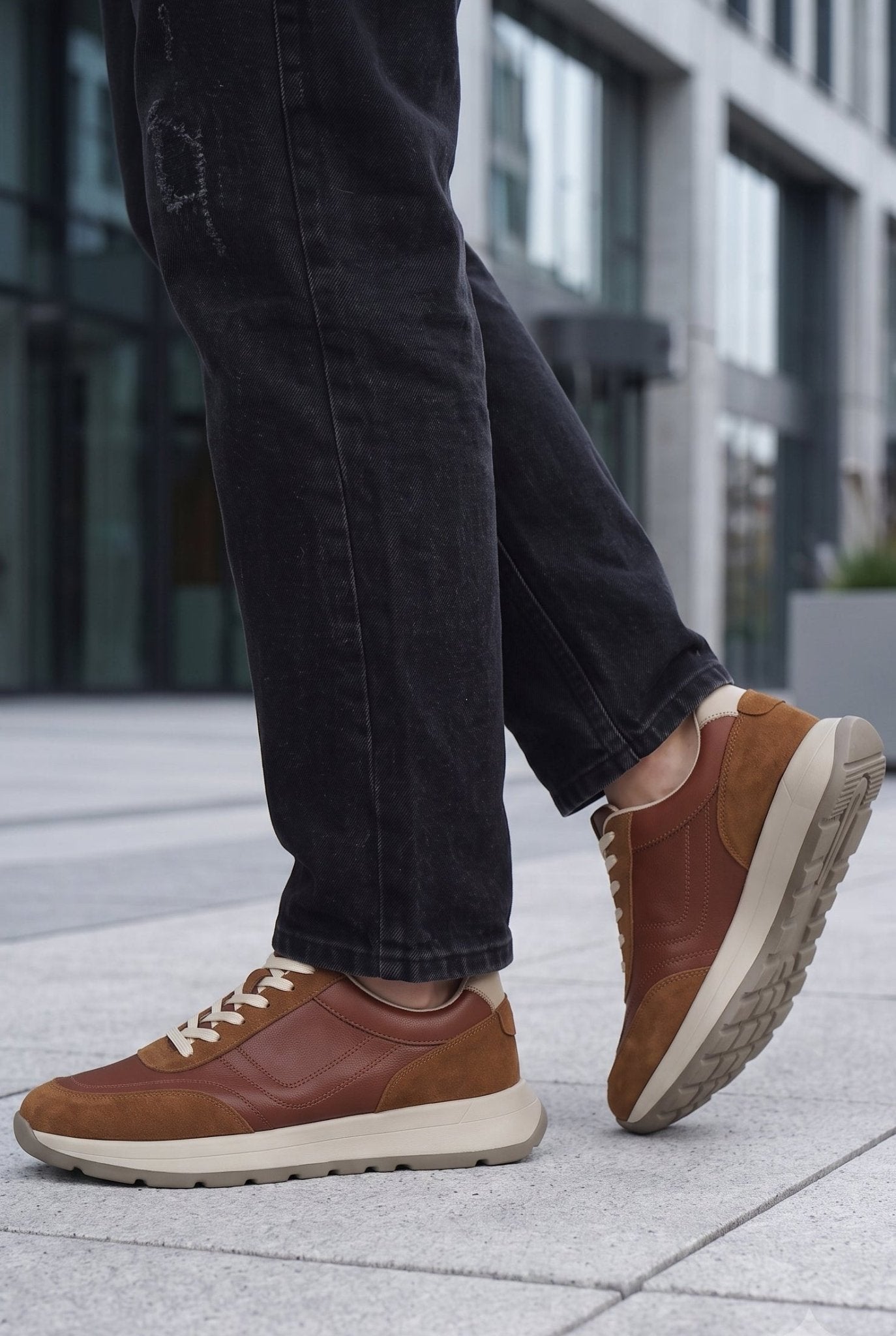 Pantofi SPORT-Casual din Piele MARO - MAG BROWN