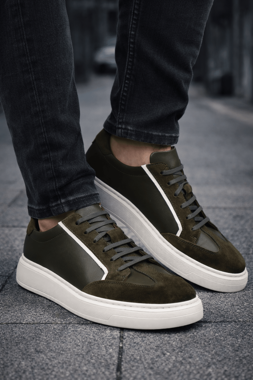 Pantofi Sport-Casual din Piele Verzi - ZOX GREEN