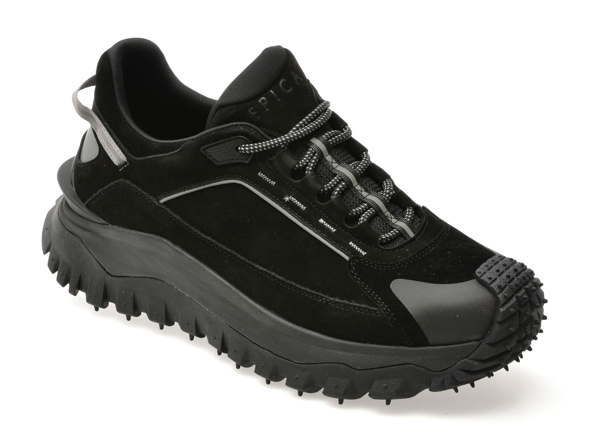 Pantofi sport EPICA negri, 59303, din piele naturala
