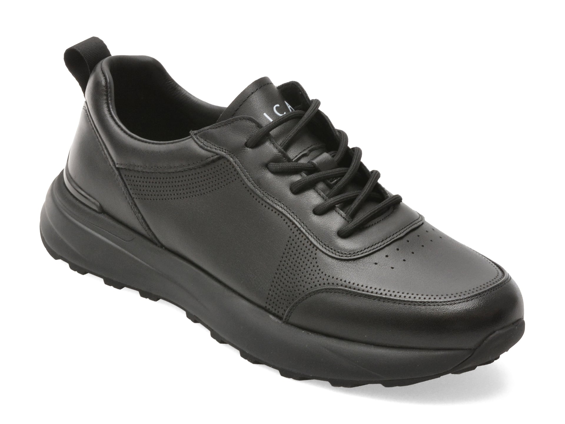 Pantofi sport EPICA negri, 63026, din piele naturala