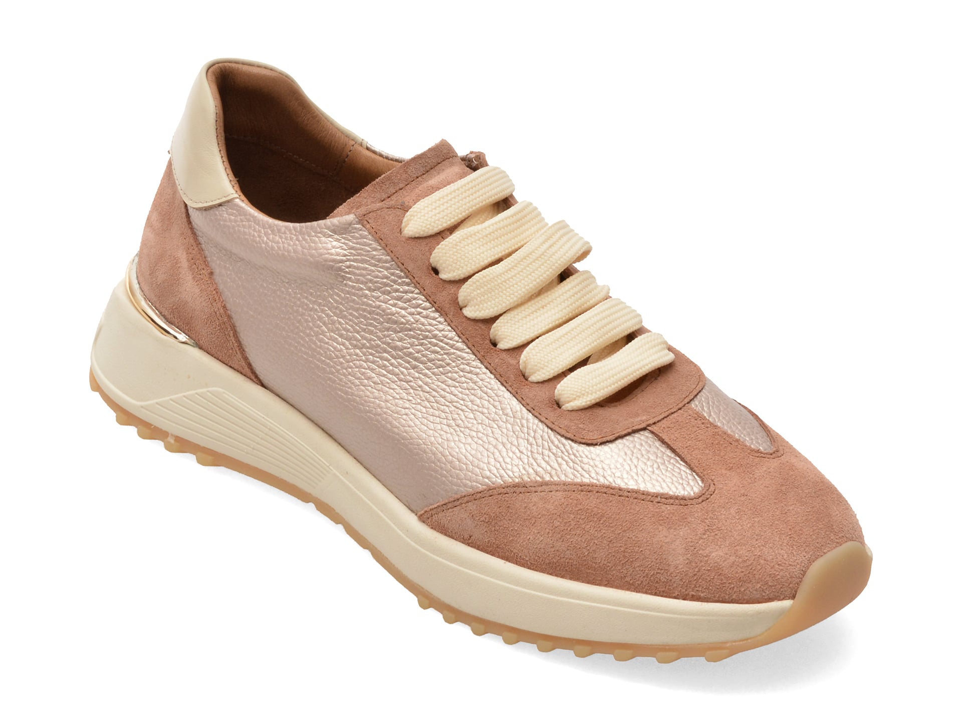 Pantofi sport EPICA nude, 1001319, din piele naturala