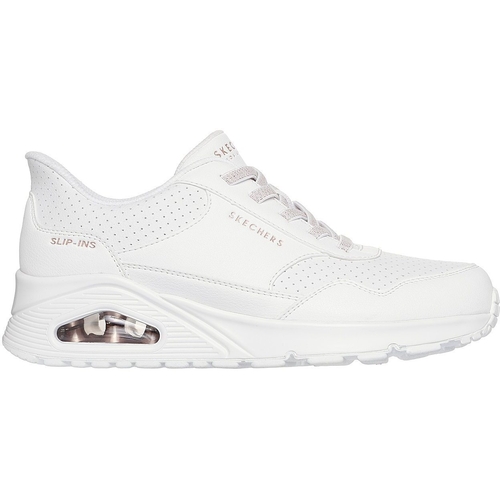 Pantofi sport femei Skechers Uno - Banksia Luxe 177118-WHT - poza 3