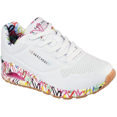 Pantofi sport femei Skechers Uno - Loving Love 155506-WHT - poza 3
