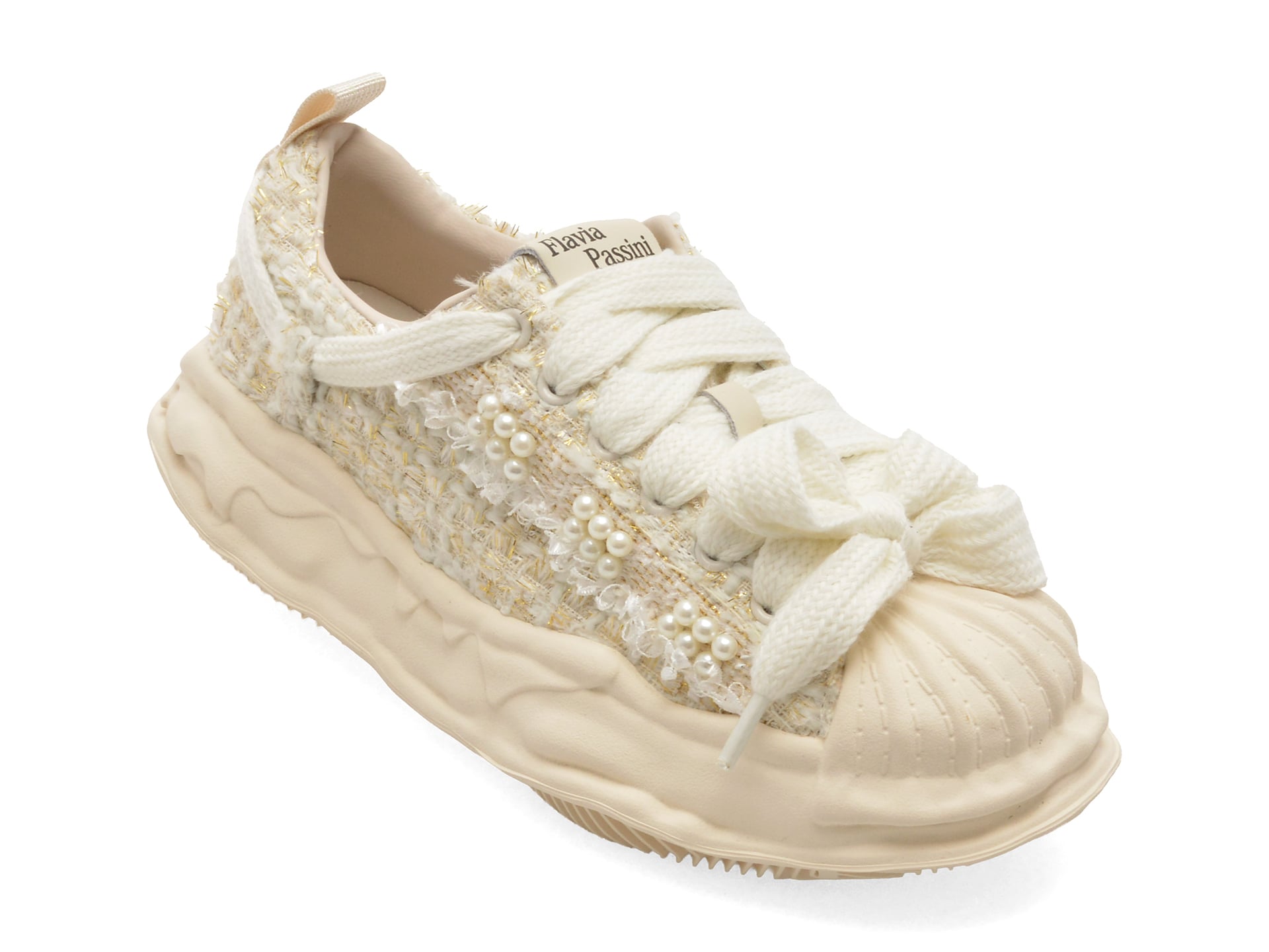Pantofi sport FLAVIA PASSINI bej, H8015, din material textil