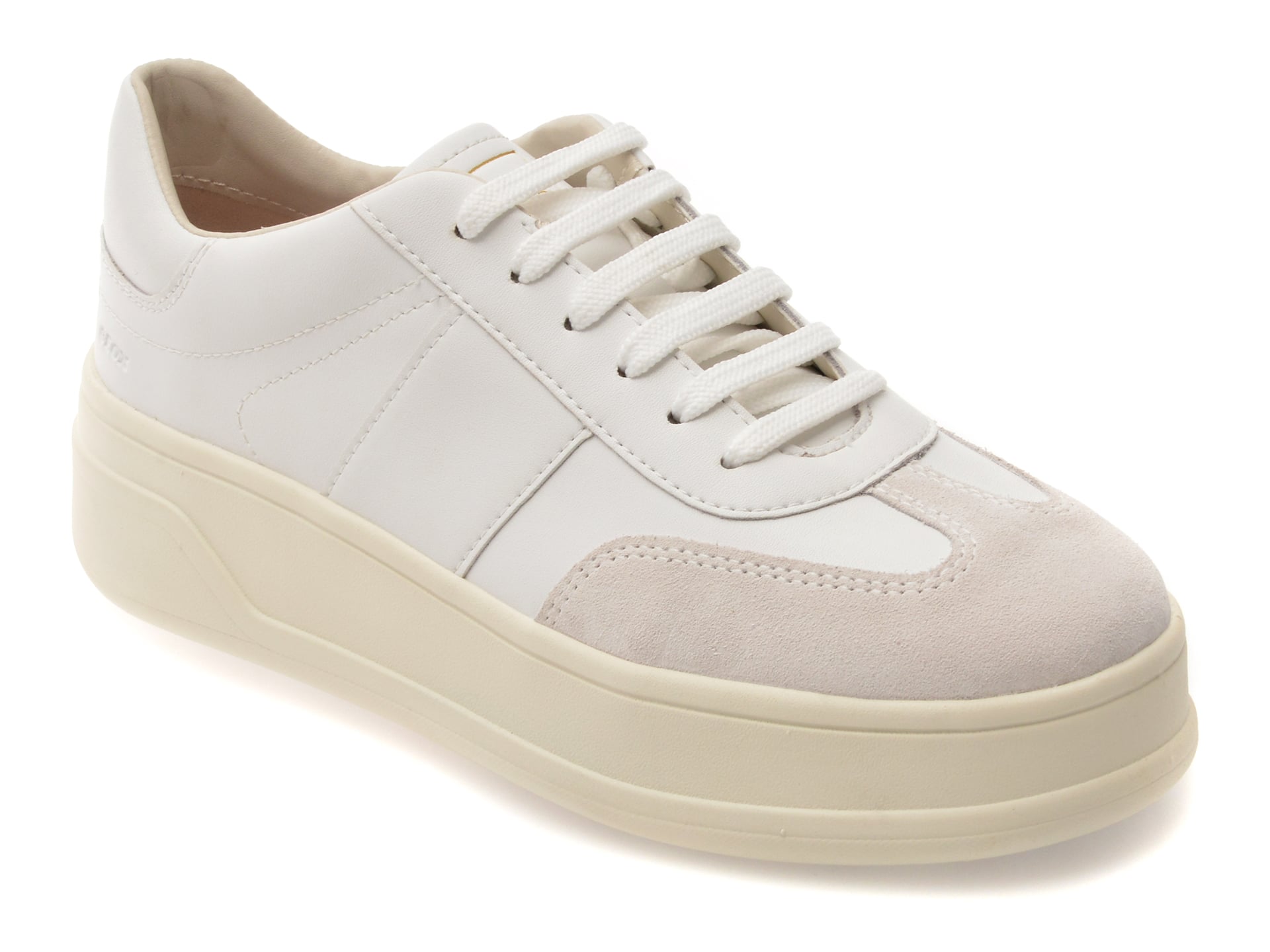 Pantofi sport GEOX albi, D65WVA, din piele naturala