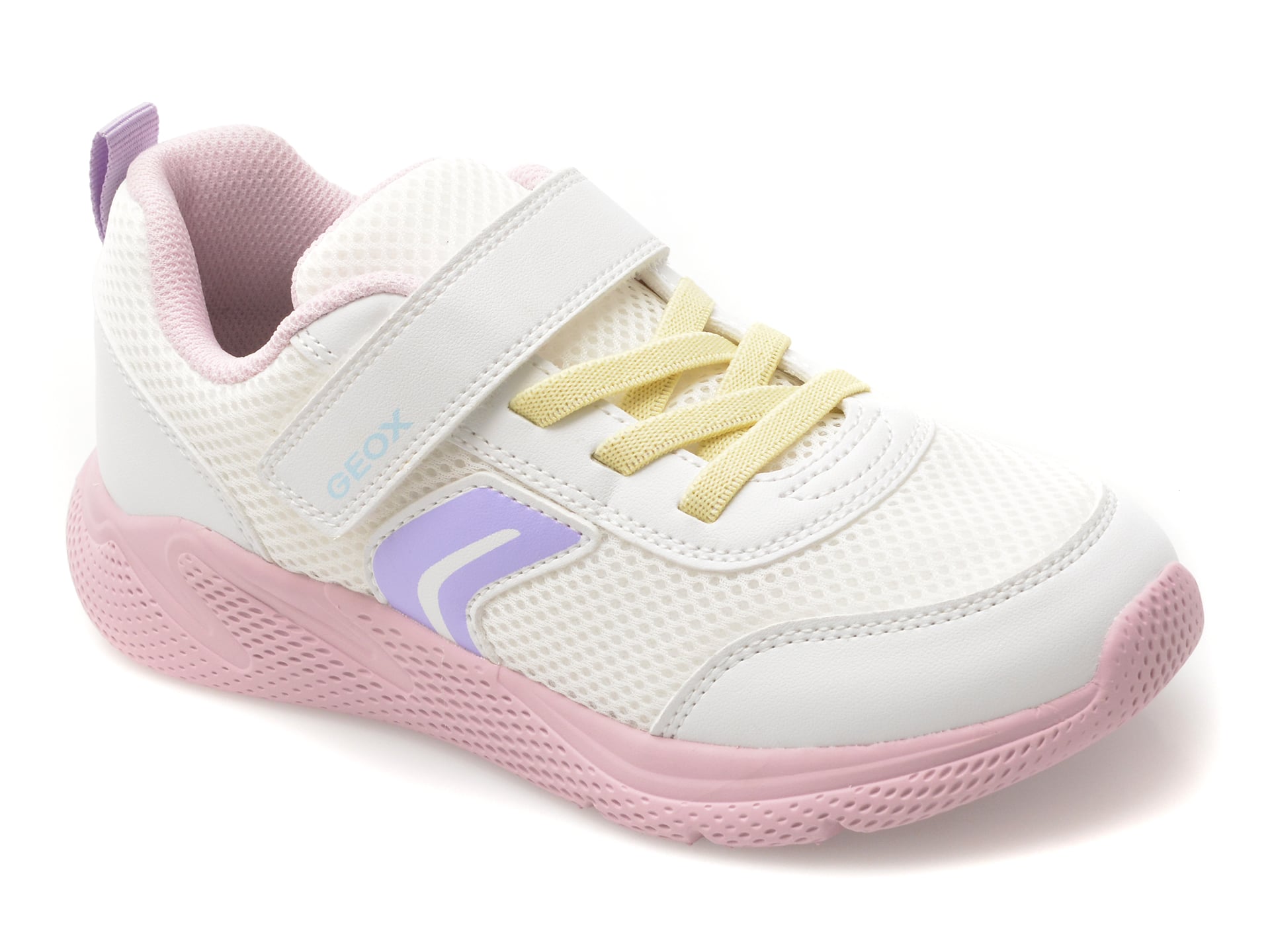Pantofi sport GEOX albi, J36FWB, din material textil