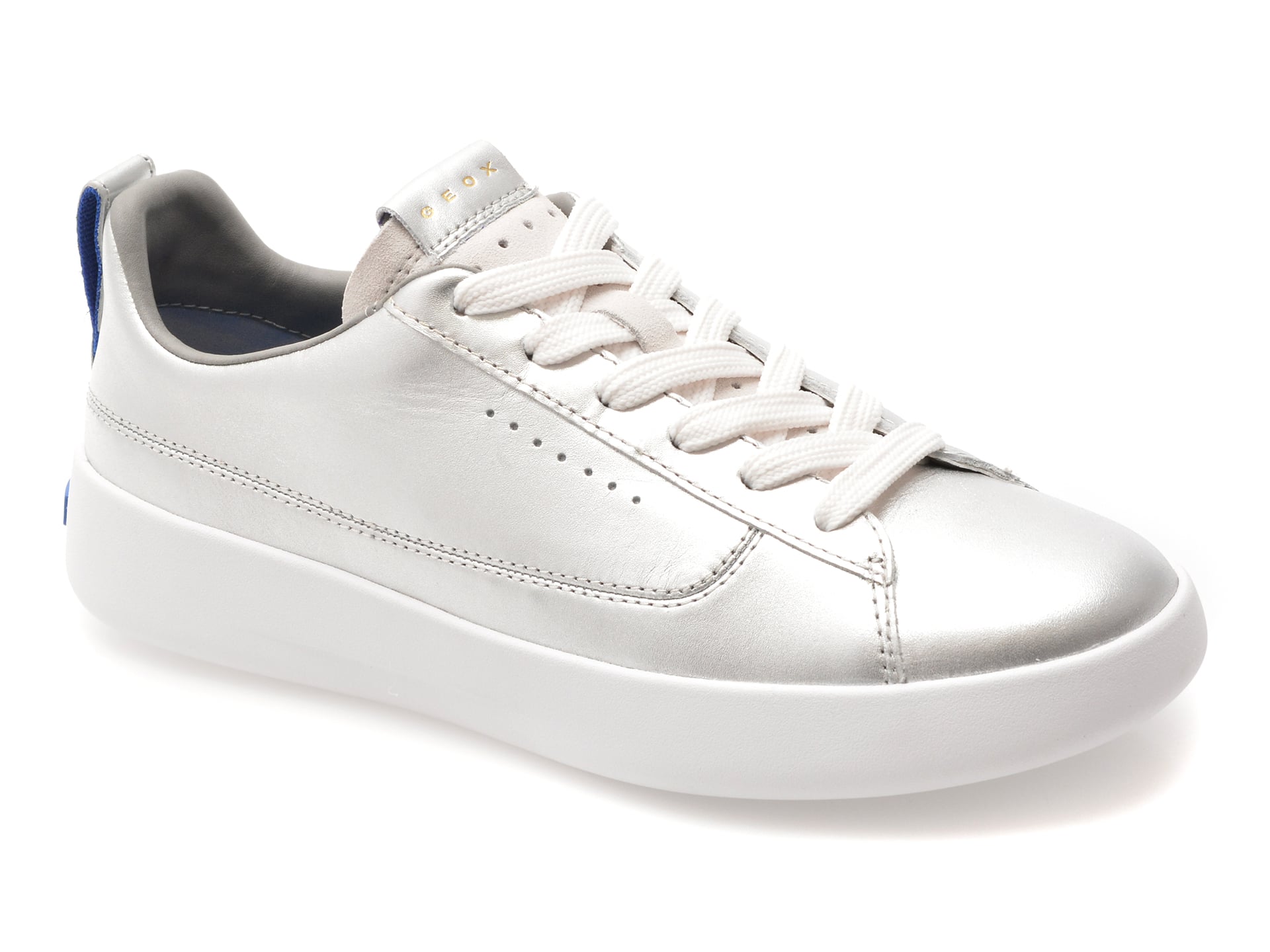 Pantofi sport GEOX argintii, D658KD, din piele naturala