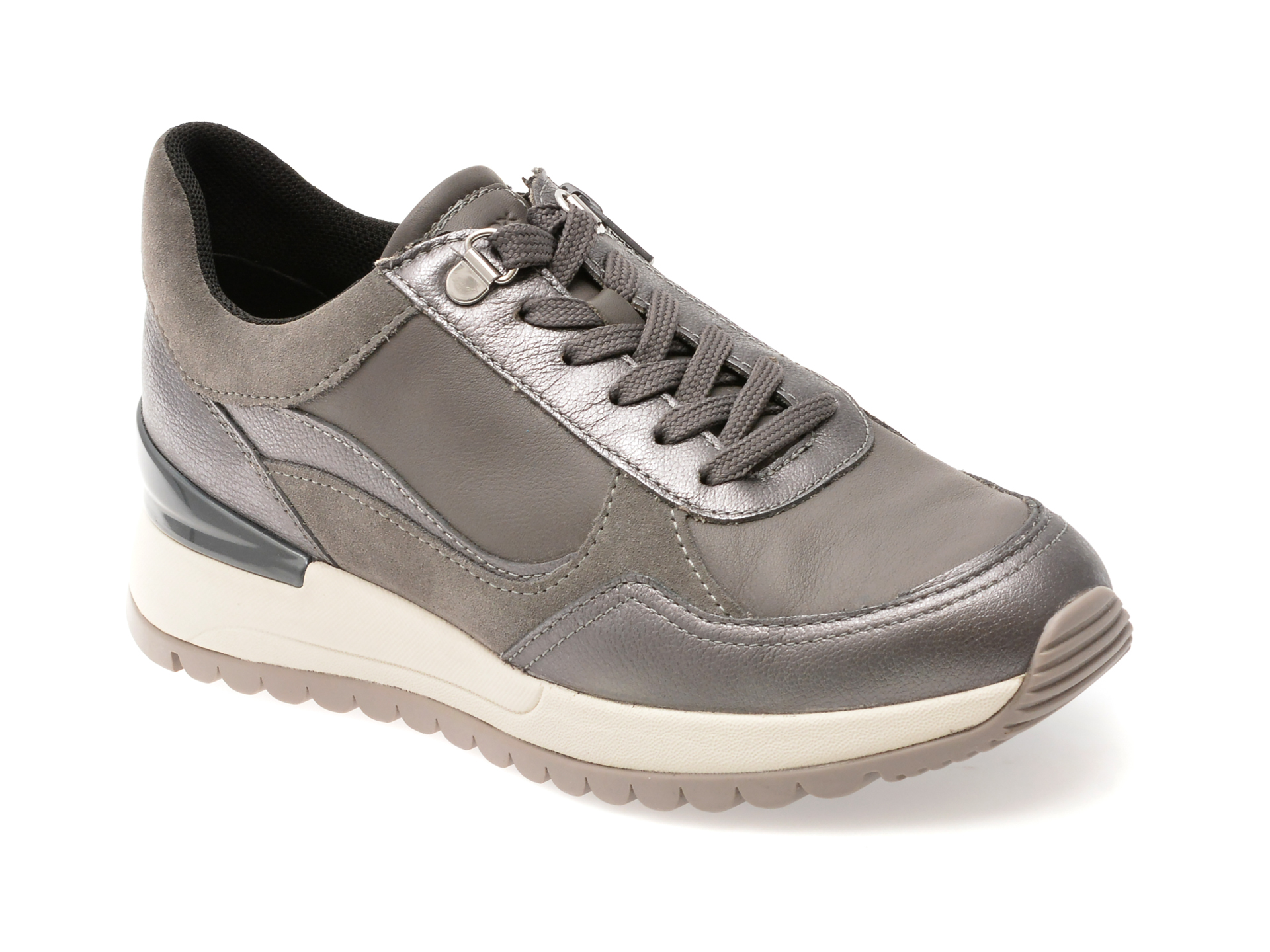 Pantofi sport GEOX gri, D5600A, din piele naturala